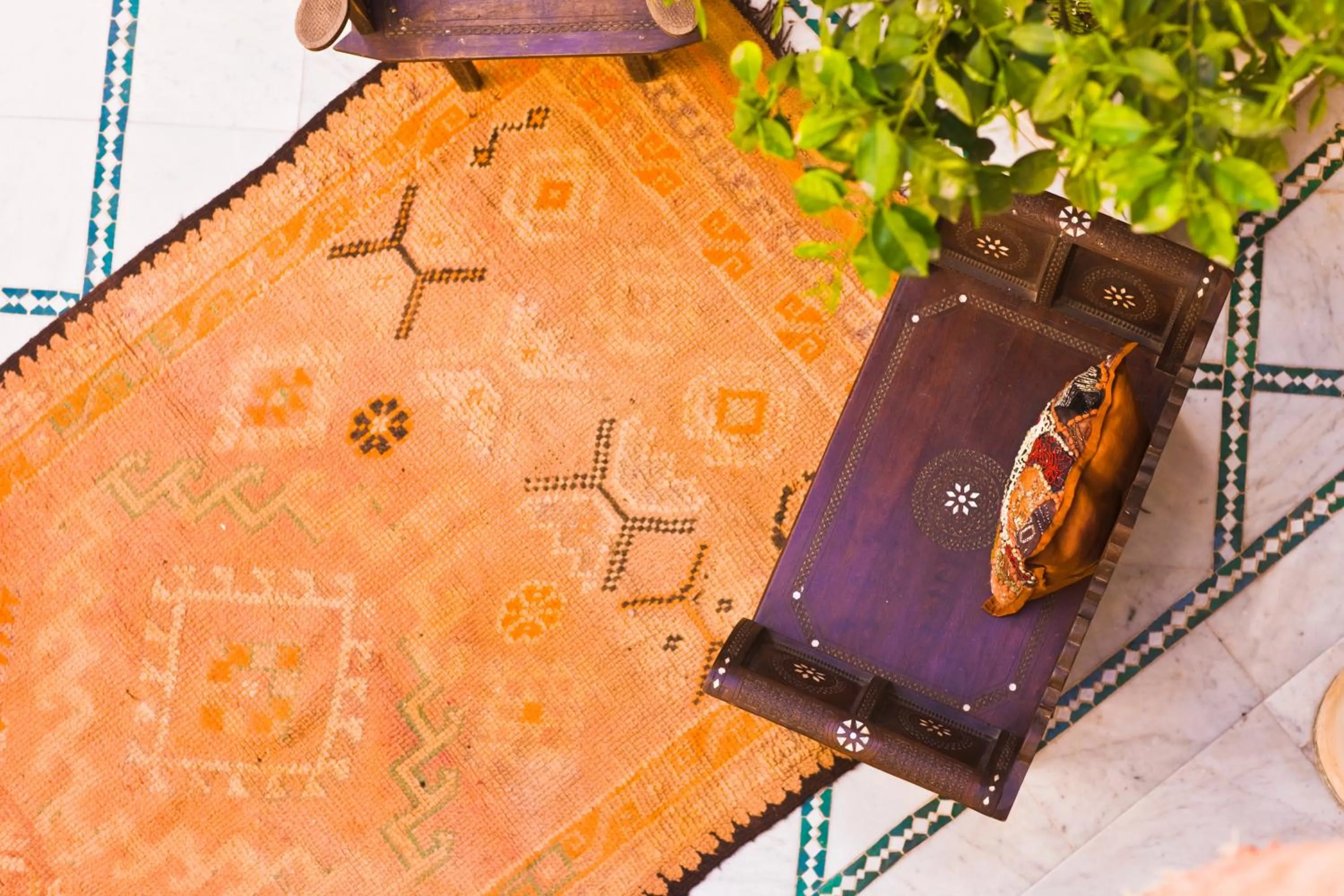 Decorative detail in Riad & Spa Laurence Olivier