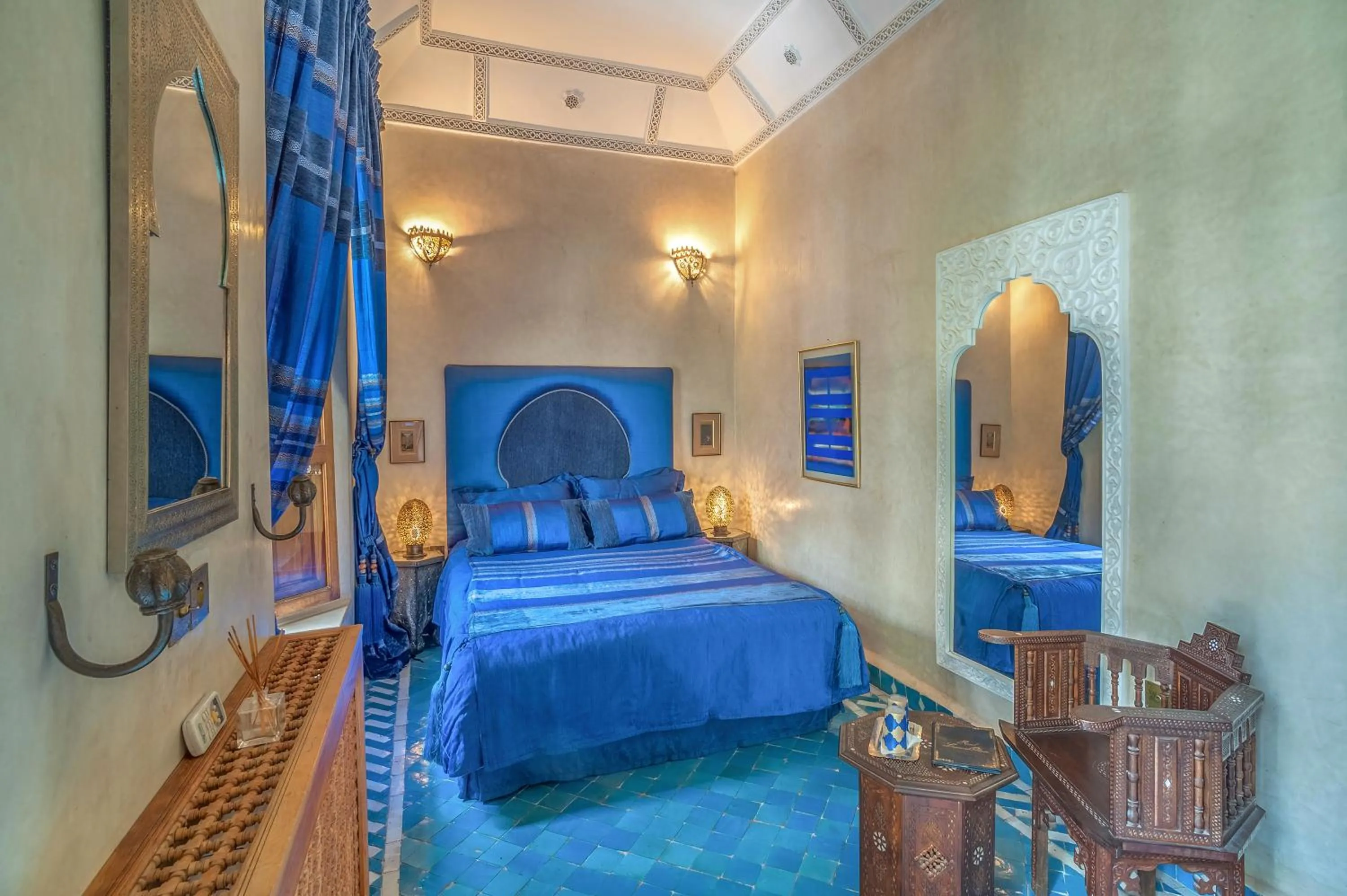 Bedroom, Bed in Riad & Spa Laurence Olivier