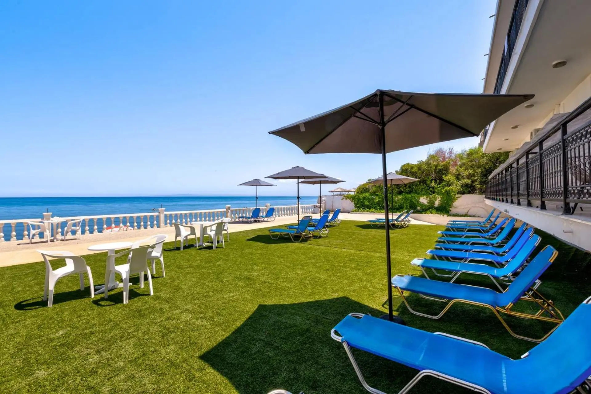 sunbed in Argassi Beach Hotel