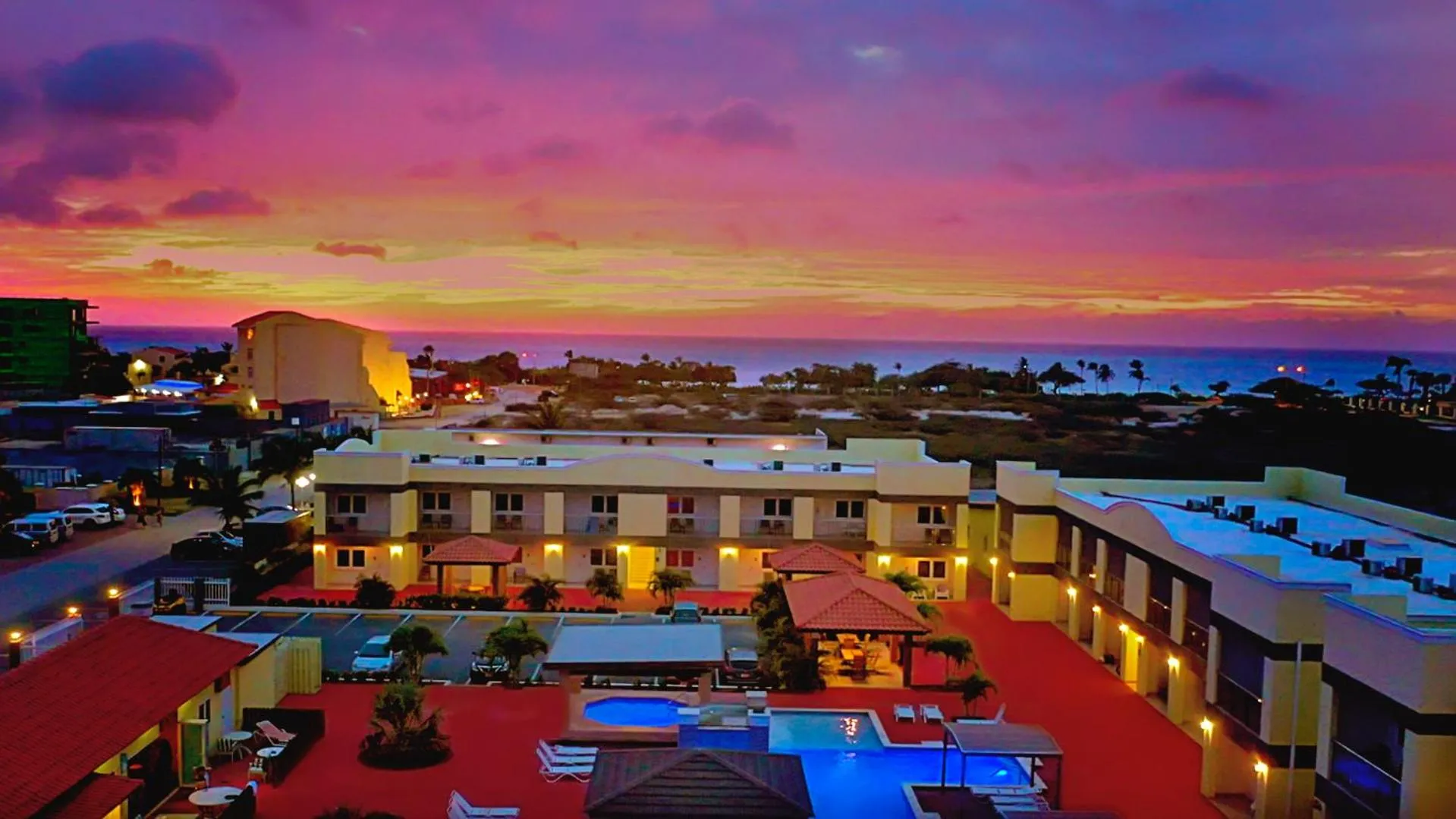 Sunset in Pearl Aruba Condos