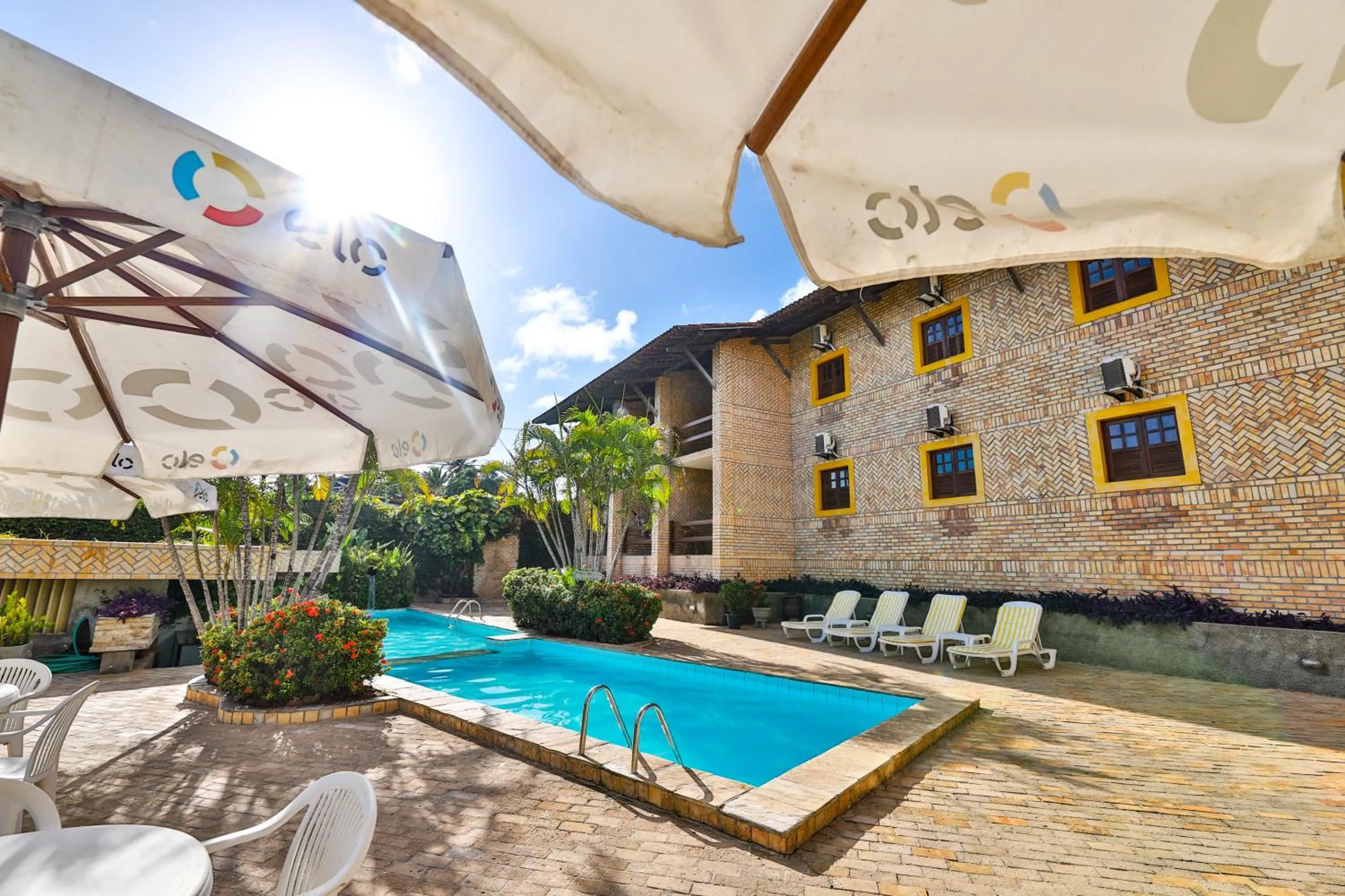 Pool view in Pousada da Ladeira