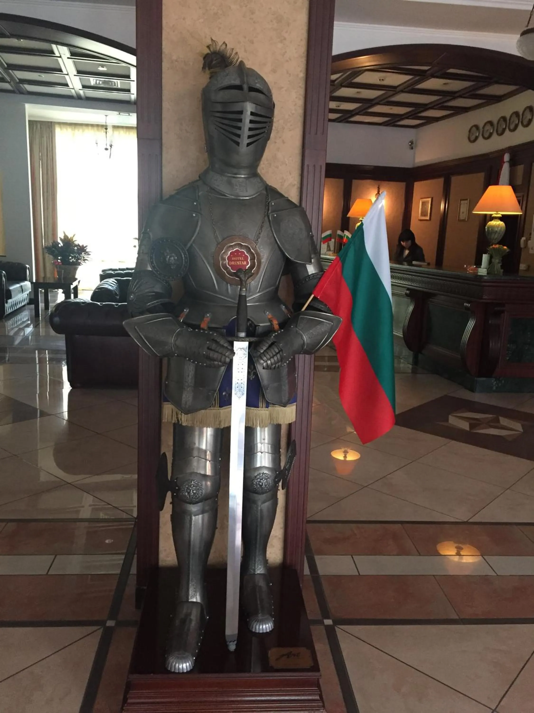 Decorative detail in Drustar Hotel