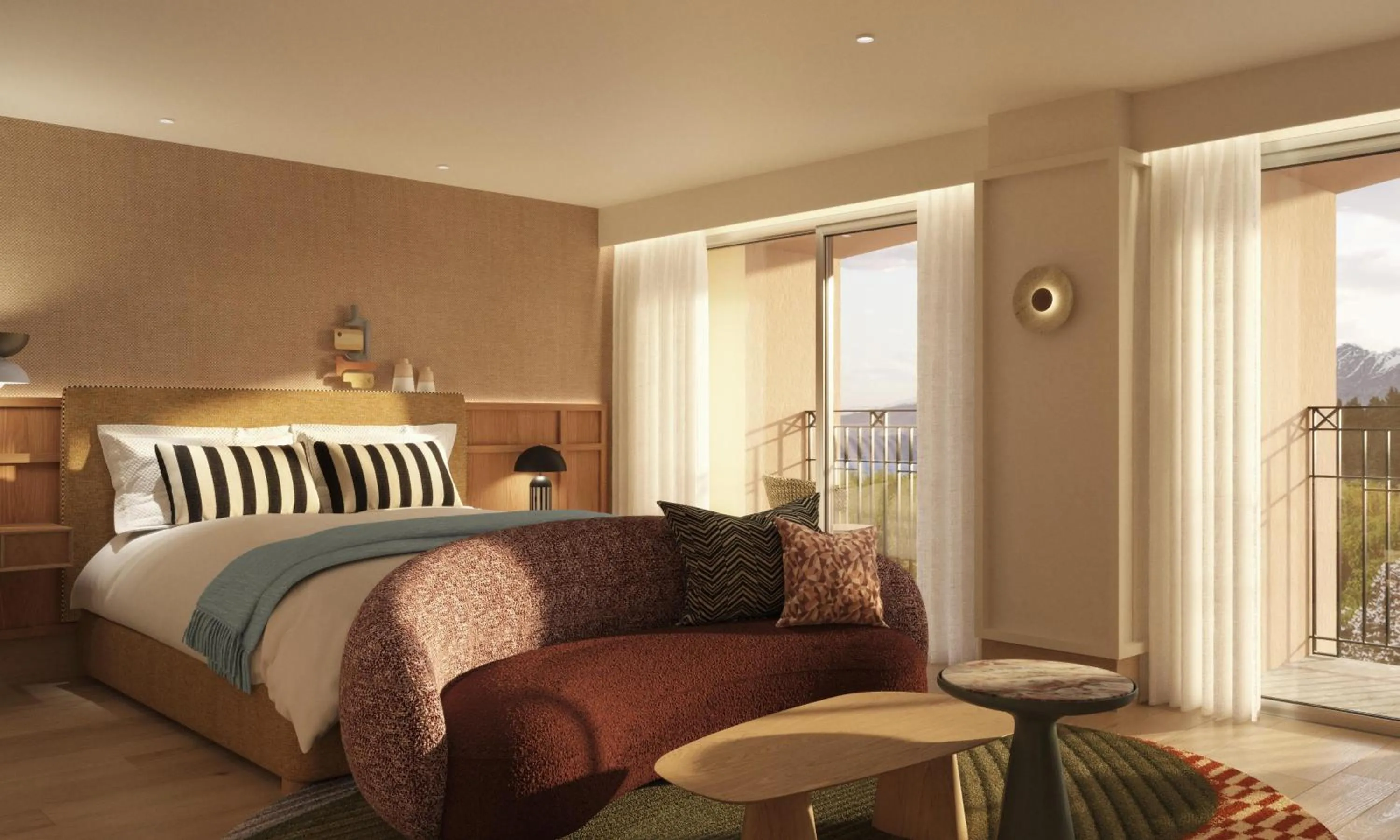 Photo of the whole room, Bed in QT Queenstown