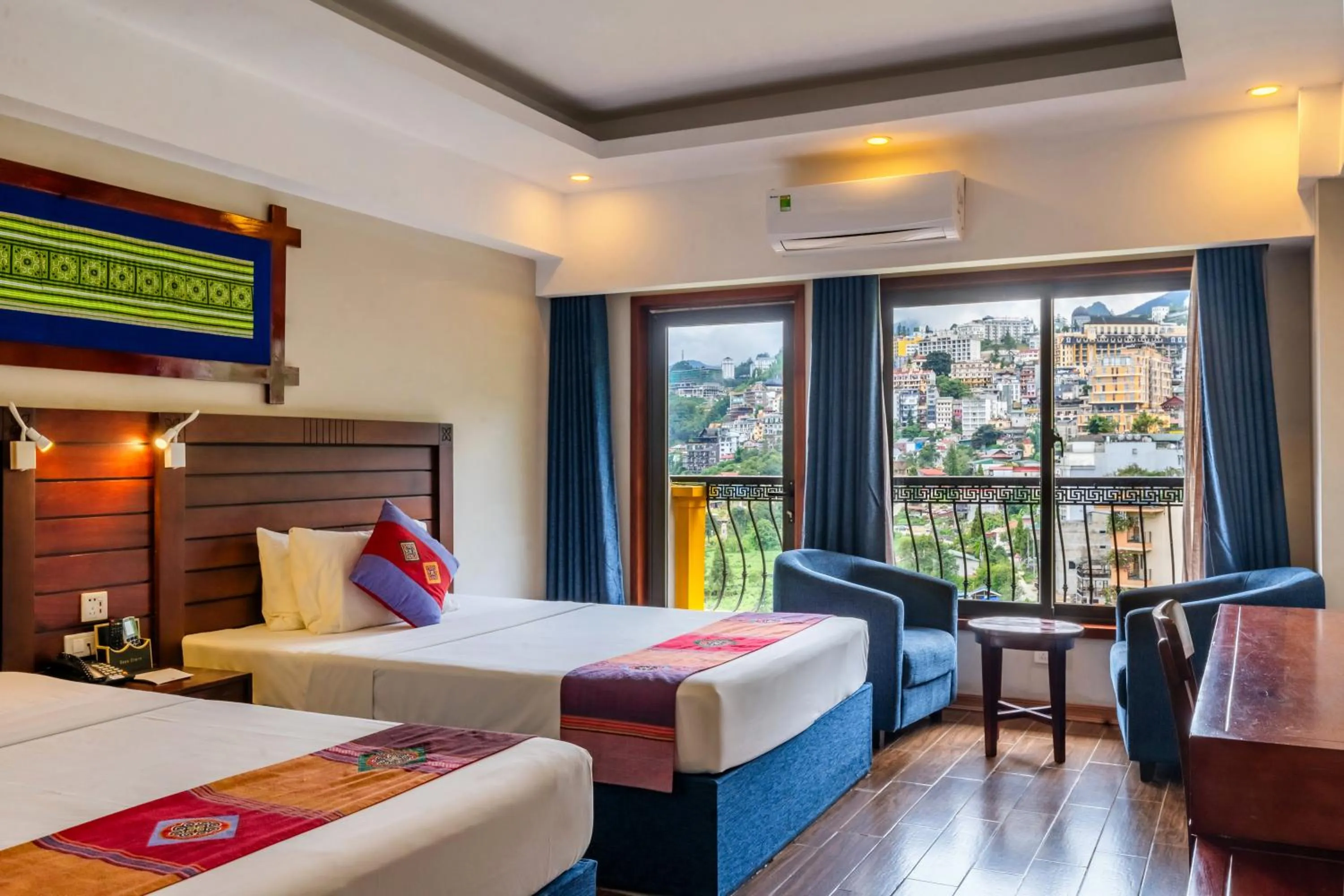 Bed in Sapa Charm Hotel