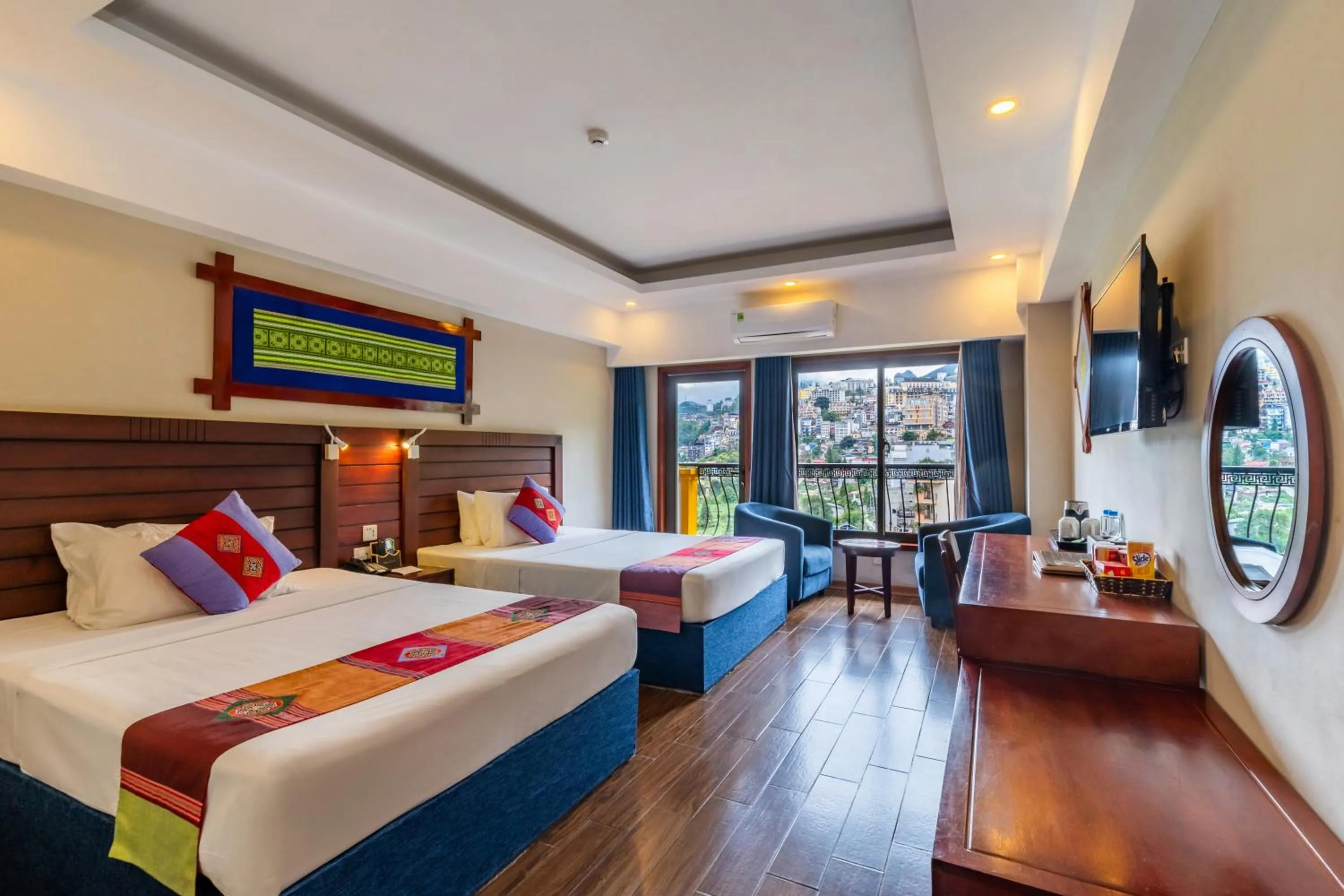 Bed in Sapa Charm Hotel