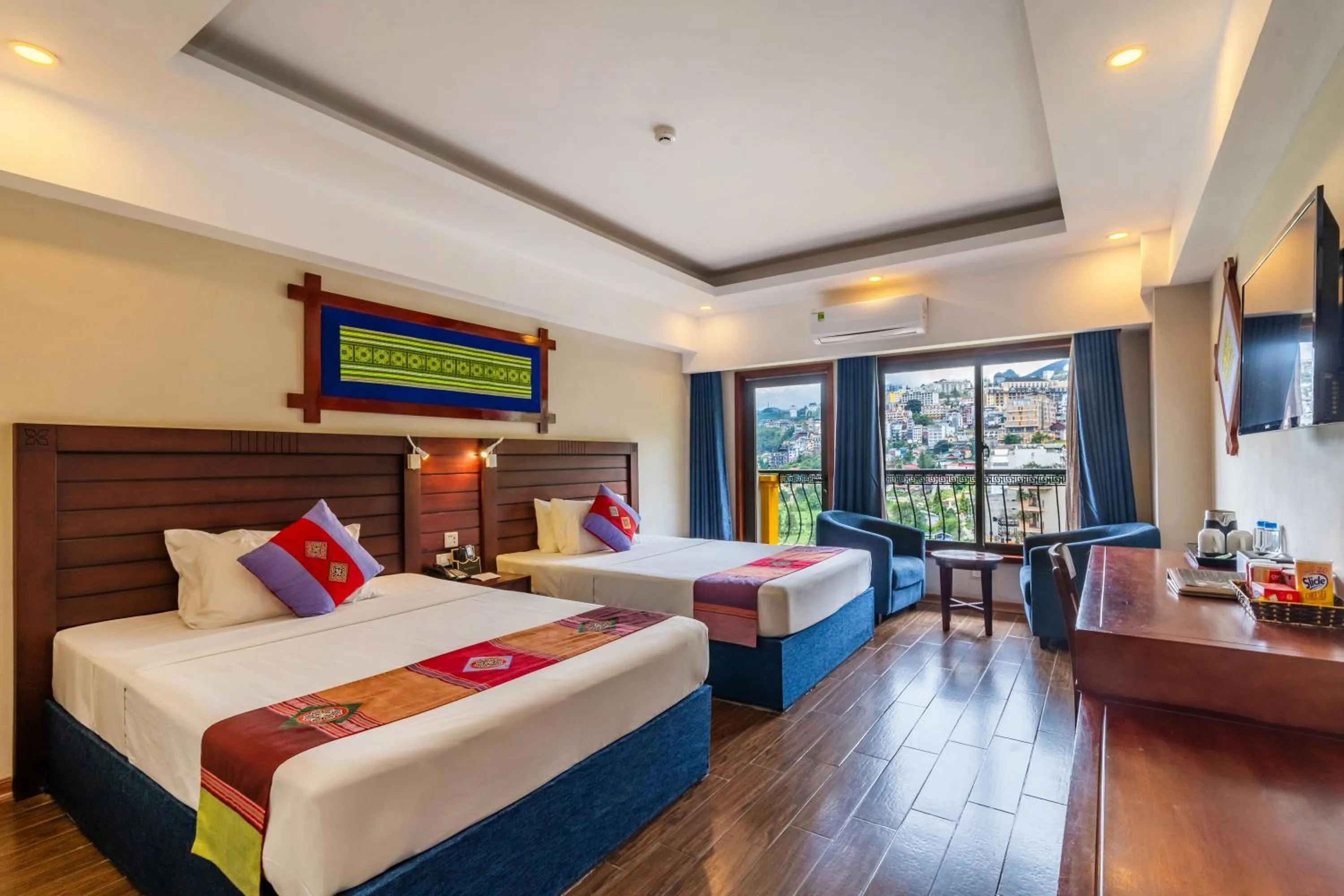 Bed in Sapa Charm Hotel