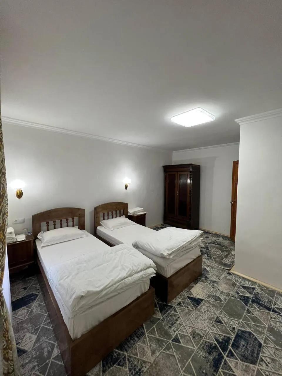 wardrobe, Bed in Hotel Legende