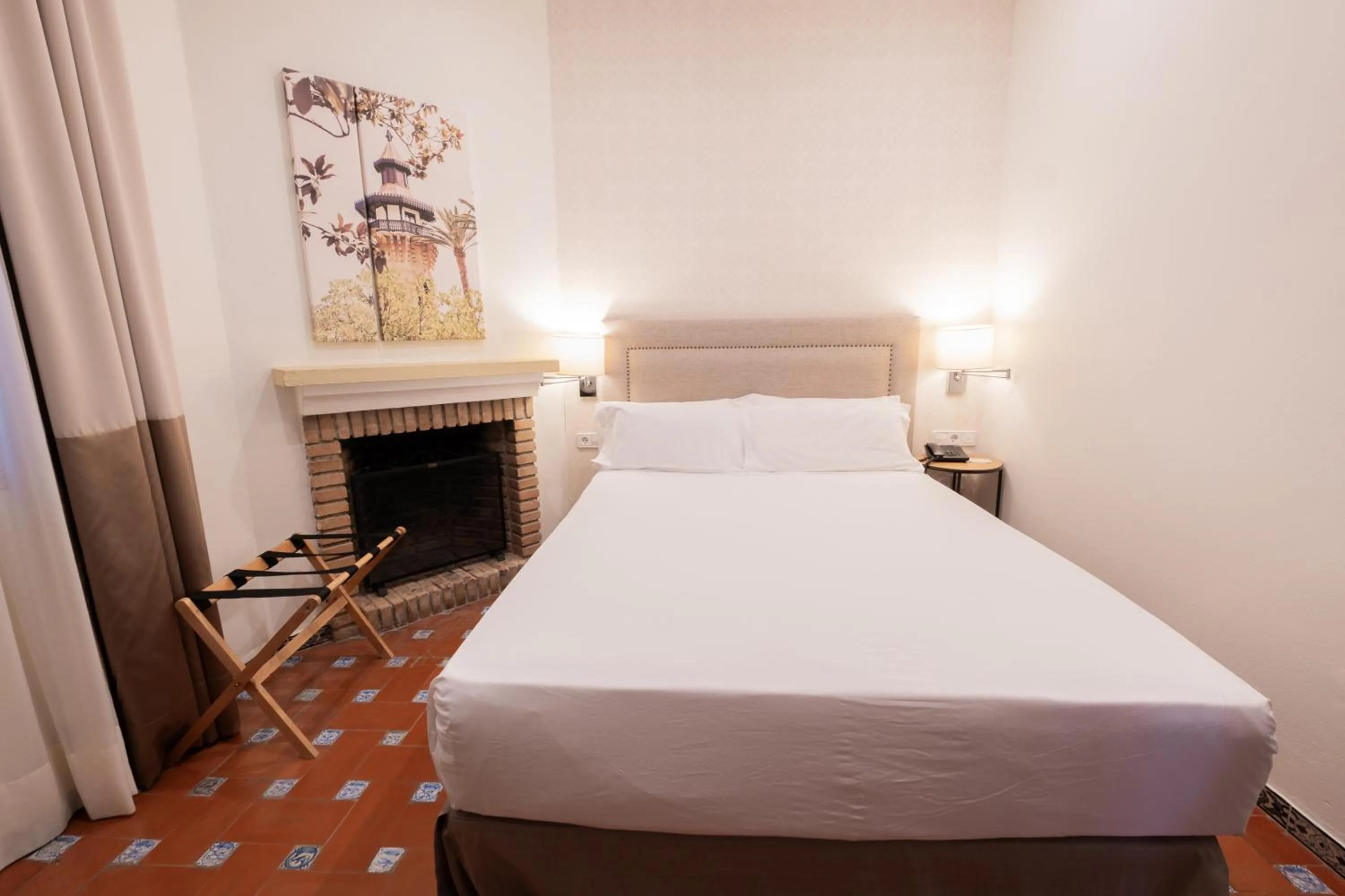 Bed in La Almoraima Hotel