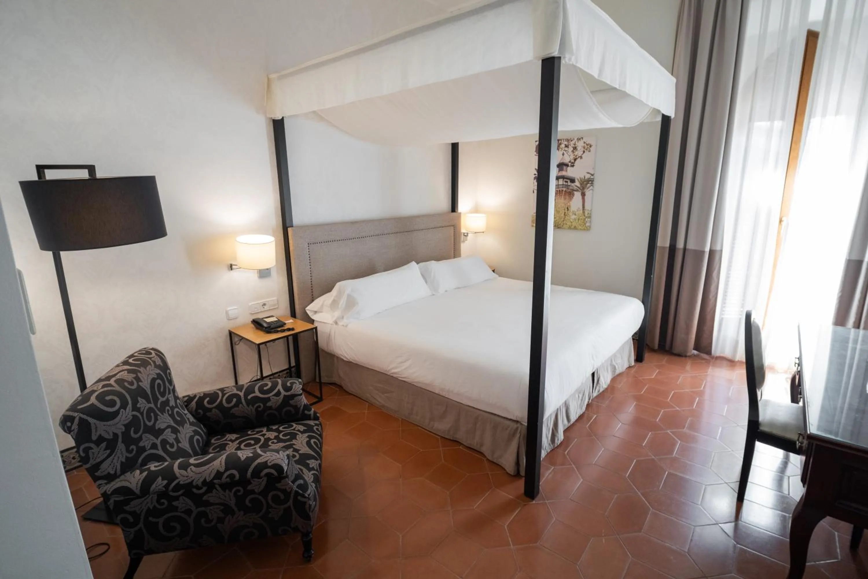 Bed in La Almoraima Hotel