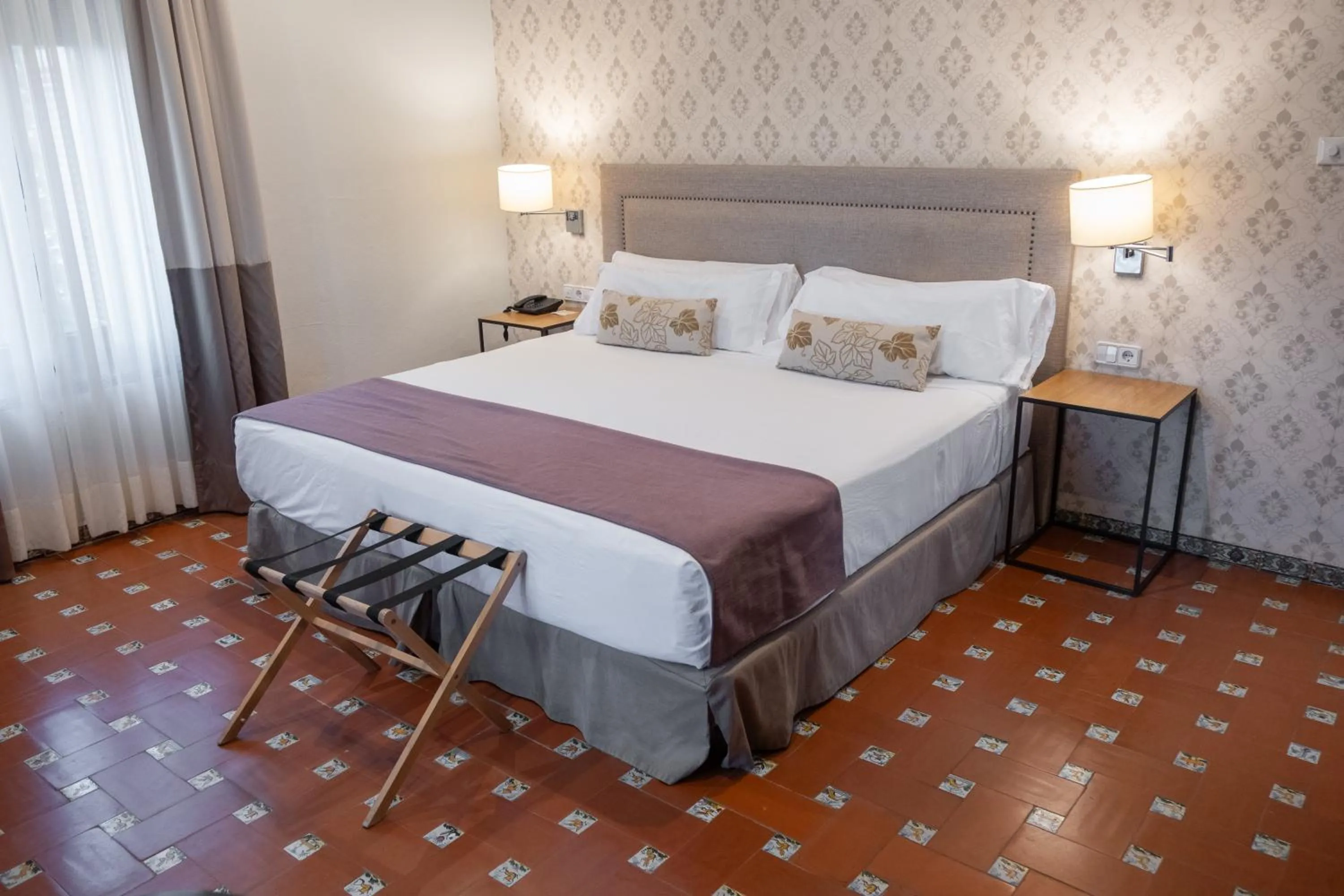 Bed in La Almoraima Hotel