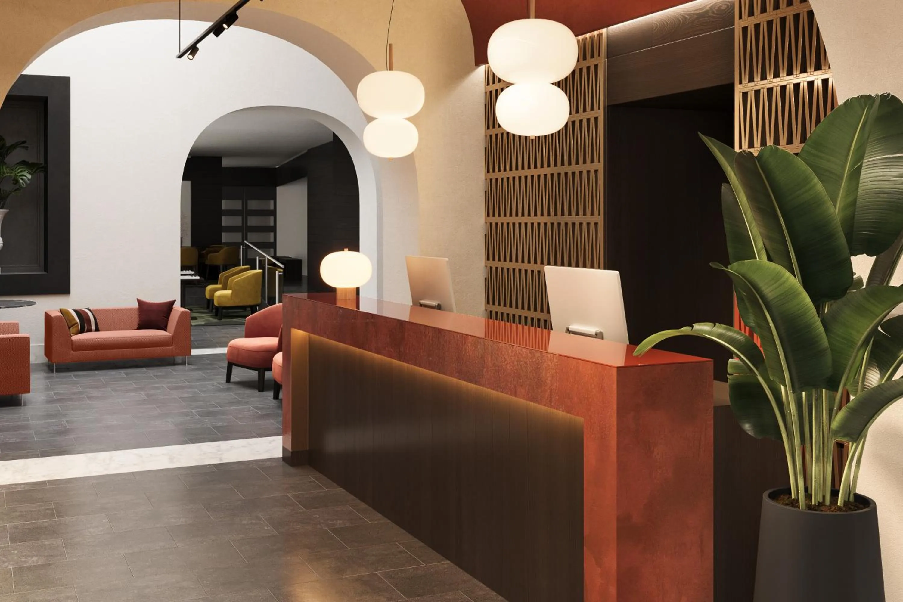 Lobby or reception in NH Collection Palermo Palazzo Sitano