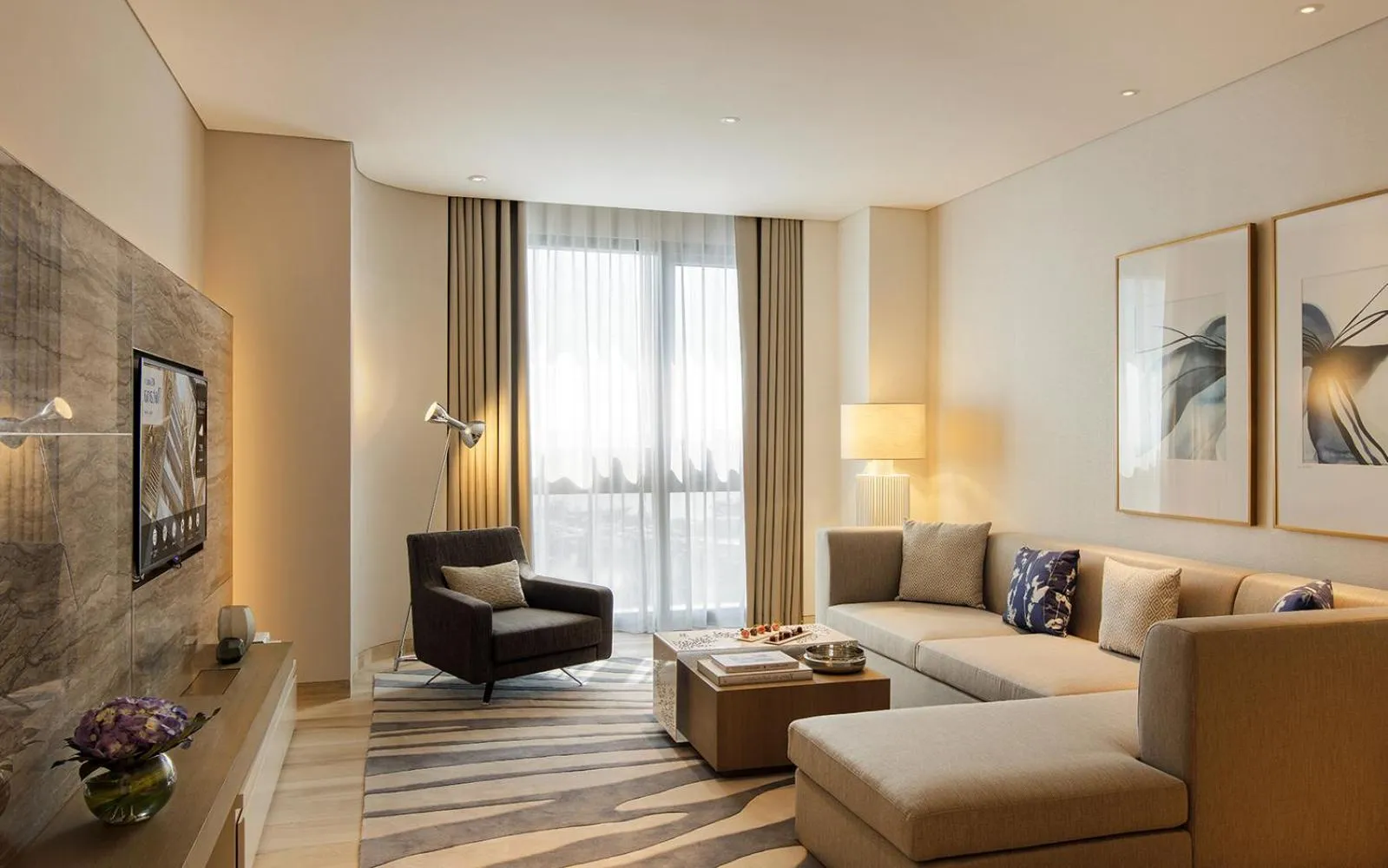 Living room in Al Bandar Arjaan by Rotana – Dubai Creek