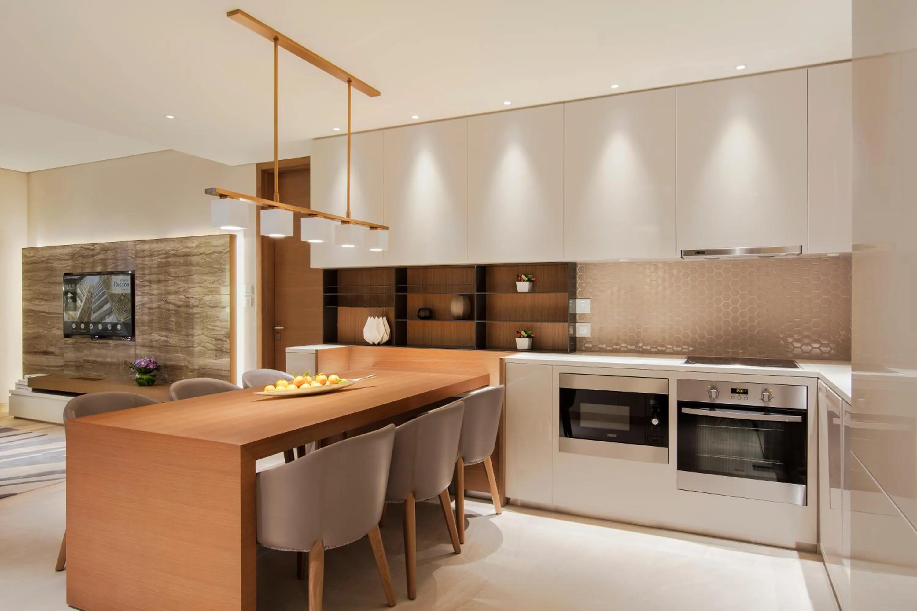 Kitchen or kitchenette in Al Bandar Arjaan by Rotana – Dubai Creek