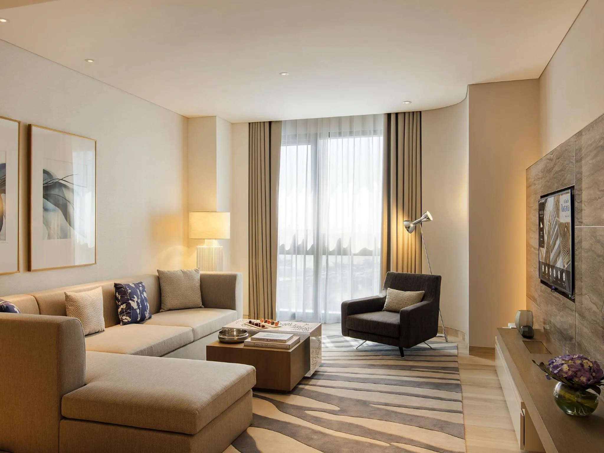Living room in Al Bandar Arjaan by Rotana – Dubai Creek