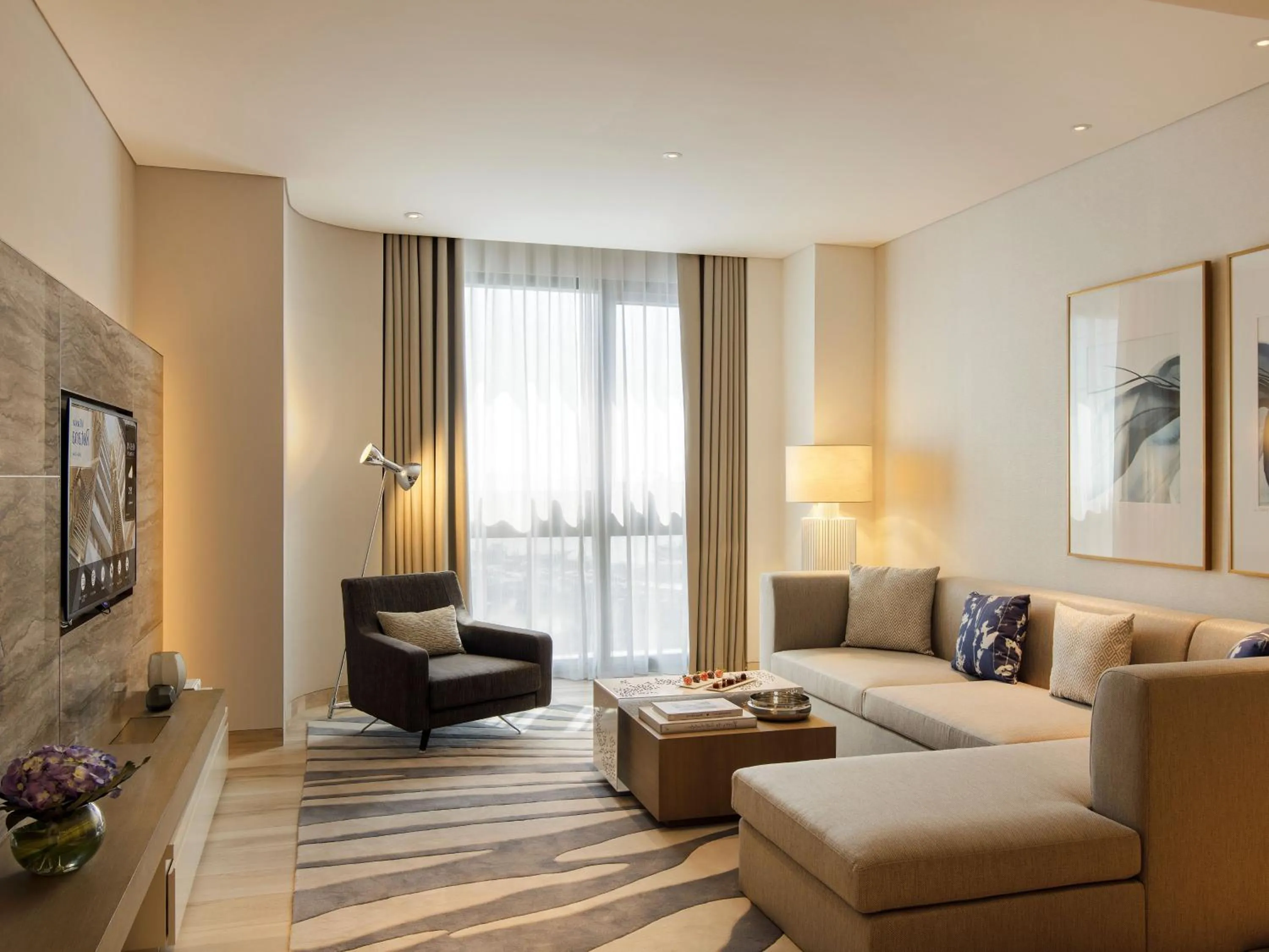 Living room in Al Bandar Arjaan by Rotana – Dubai Creek