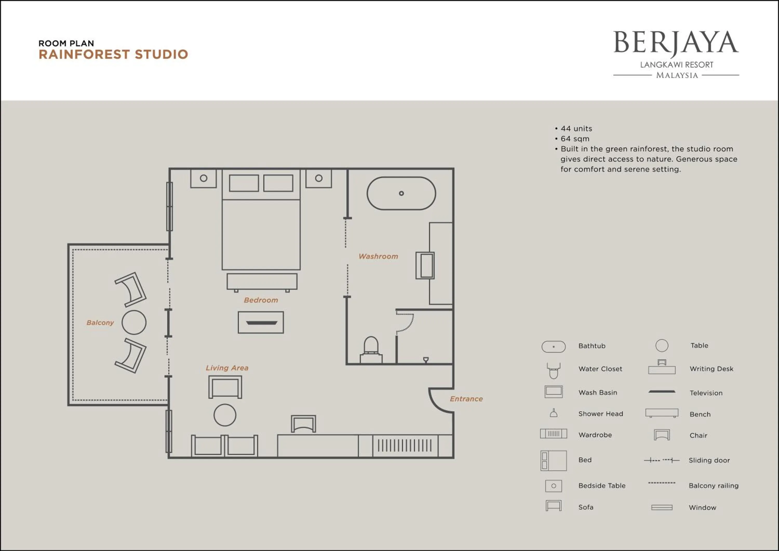 Floor plan in Berjaya Langkawi Resort