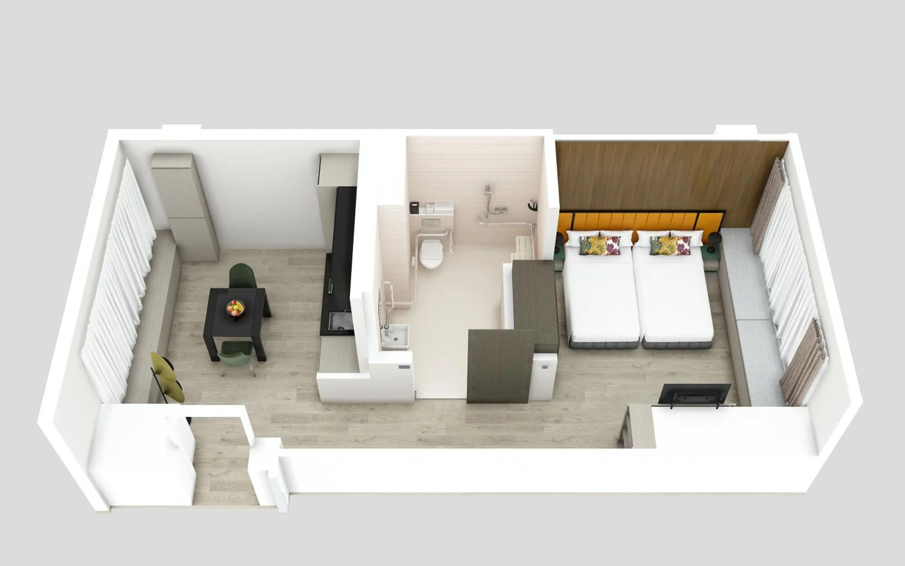 Photo of the whole room, Bed in Pan Pacific Serviced Suites Orchard, Singapore