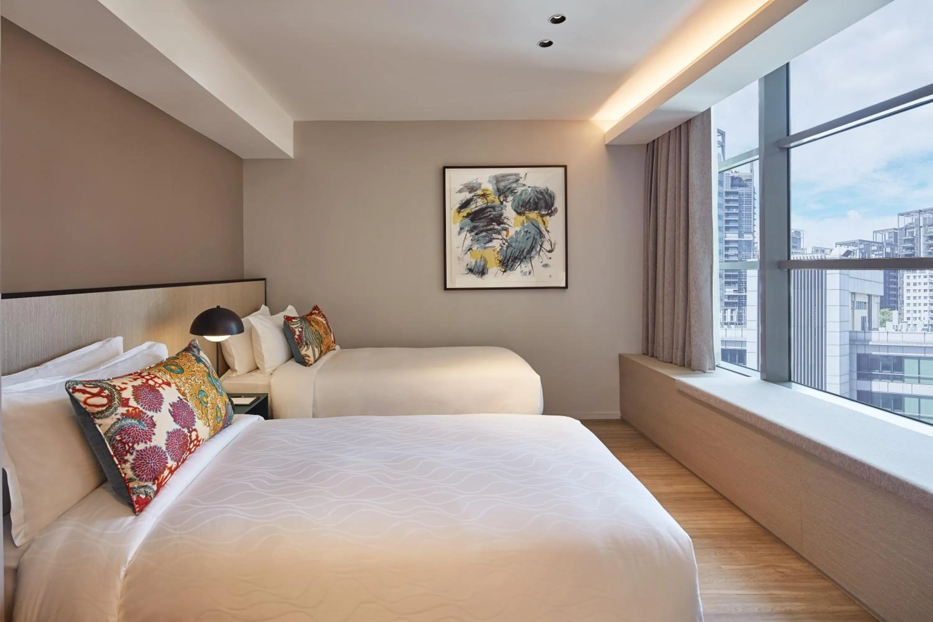 Bed in Pan Pacific Serviced Suites Orchard, Singapore