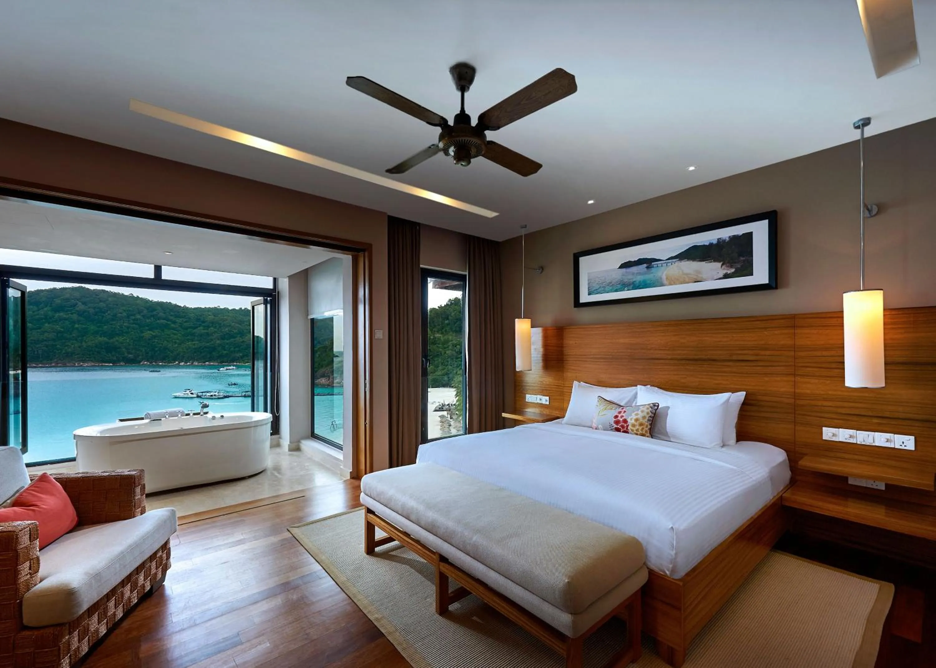 Bed in The Taaras Beach & Spa Resort