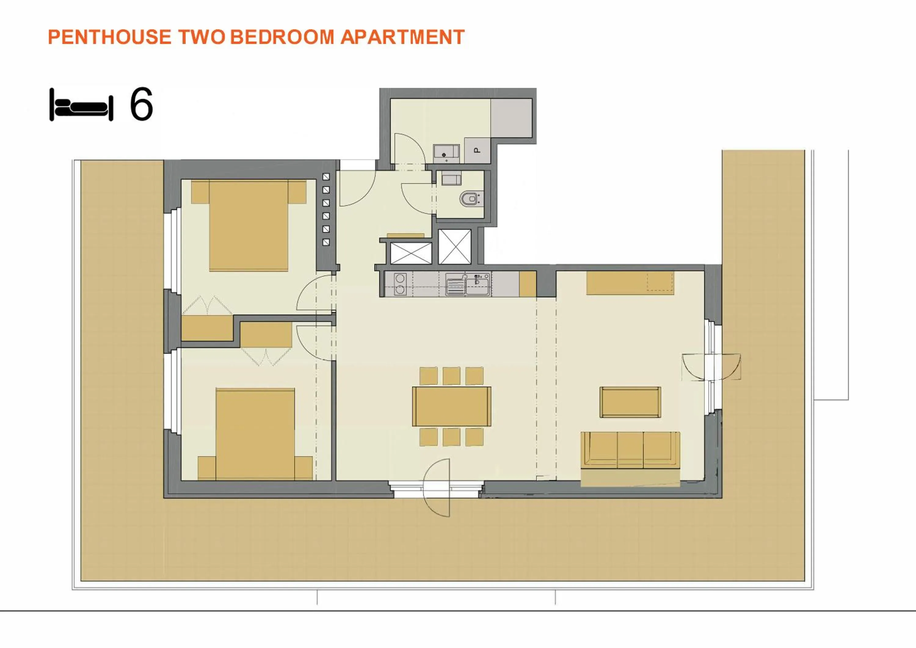 Floor plan in DownTown Suites Belohorska