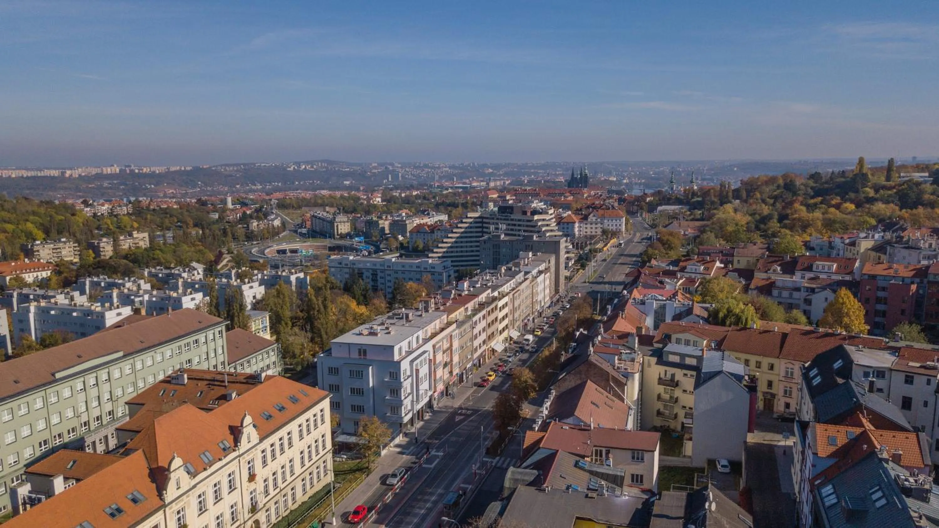 Bird's eye view in DownTown Suites Belohorska