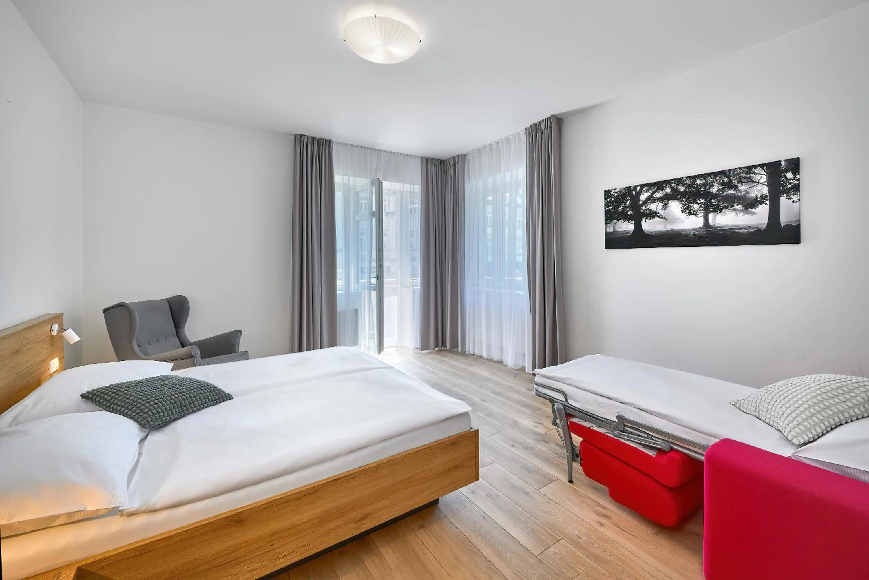 Bed in DownTown Suites Belohorska