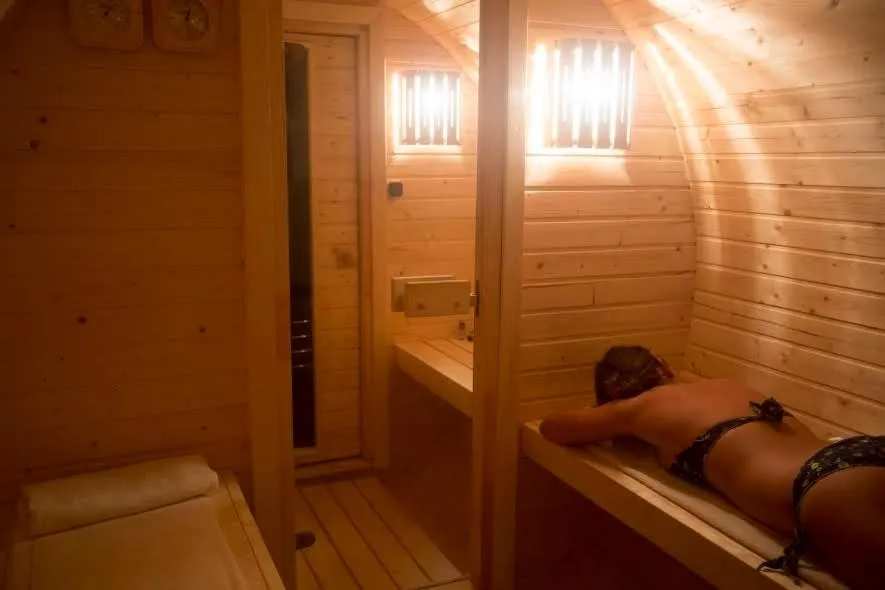 Sauna in Chalet Eden Eco Hotel, Restaurant & Wellness
