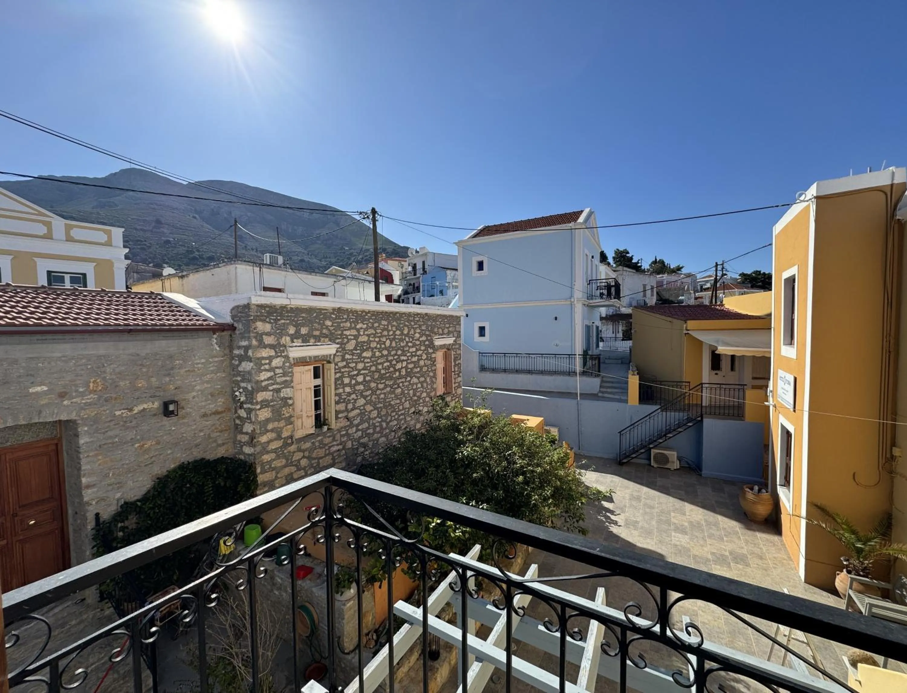 Balcony/Terrace in Hotel Fiona Symi