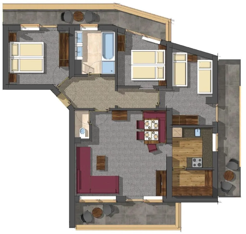 Floor plan in Aparthotel Dorfplatzl Garni Apartments & B&B