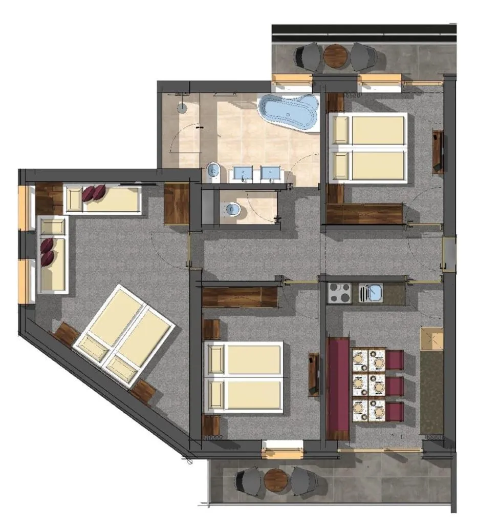 Floor plan in Aparthotel Dorfplatzl Garni Apartments & B&B