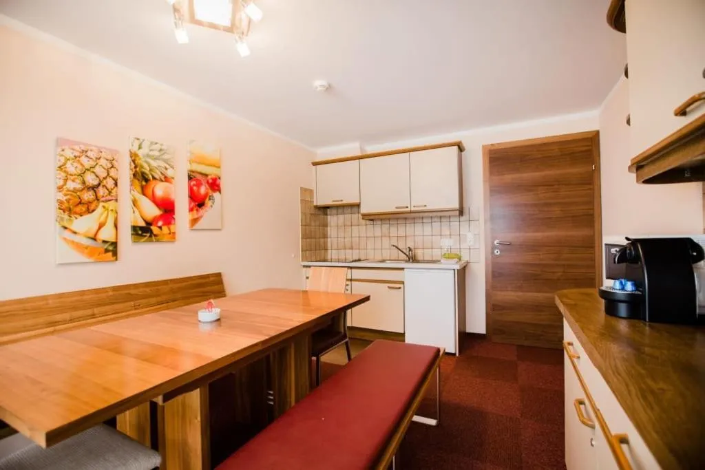 Kitchen or kitchenette in Aparthotel Dorfplatzl Garni Apartments & B&B