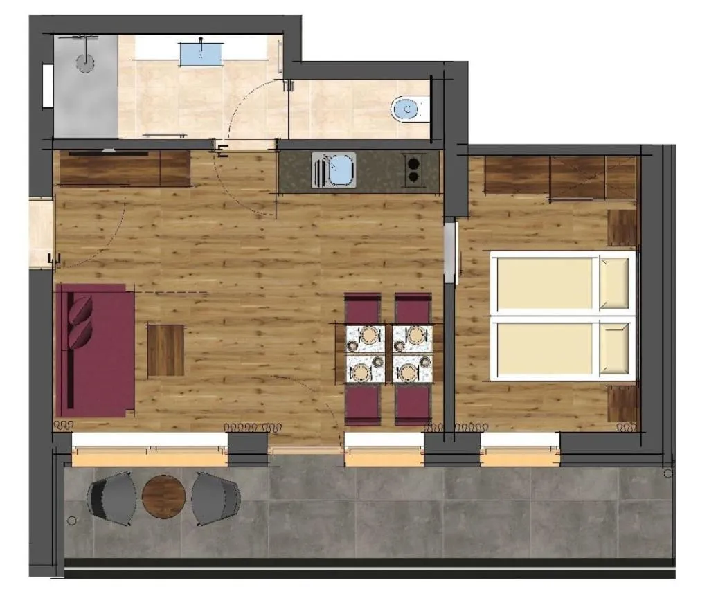 Floor plan in Aparthotel Dorfplatzl Garni Apartments & B&B