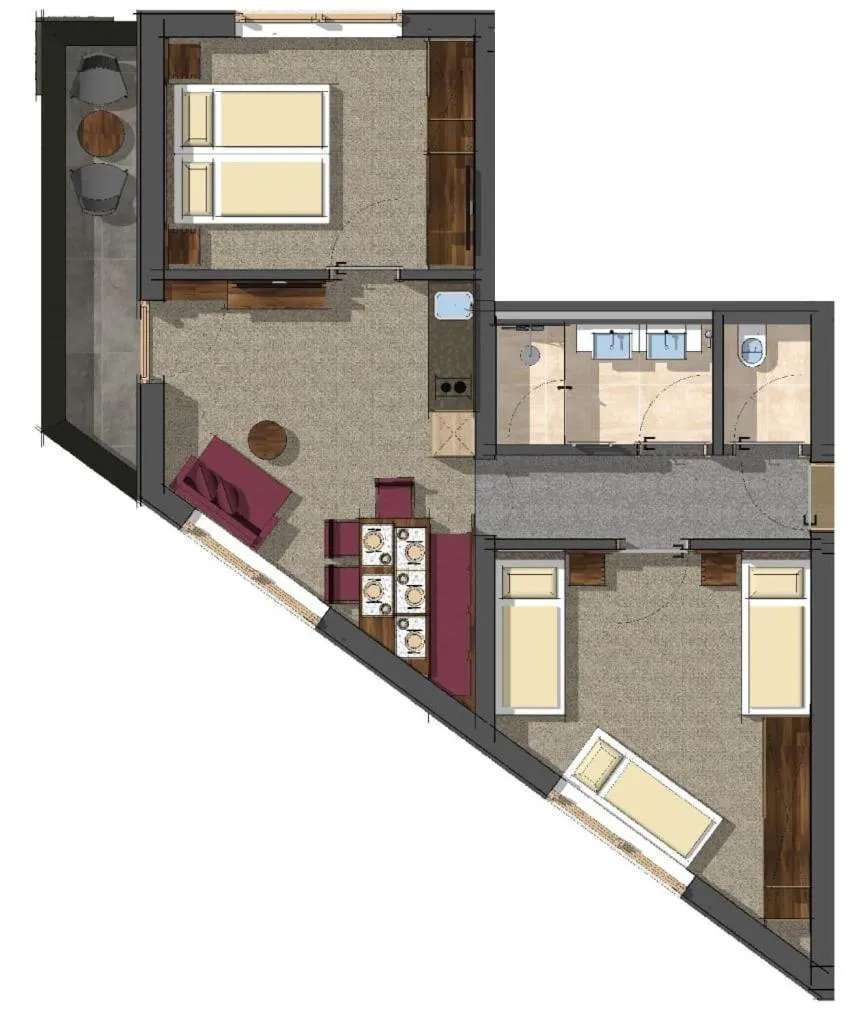 Floor plan in Aparthotel Dorfplatzl Garni Apartments & B&B