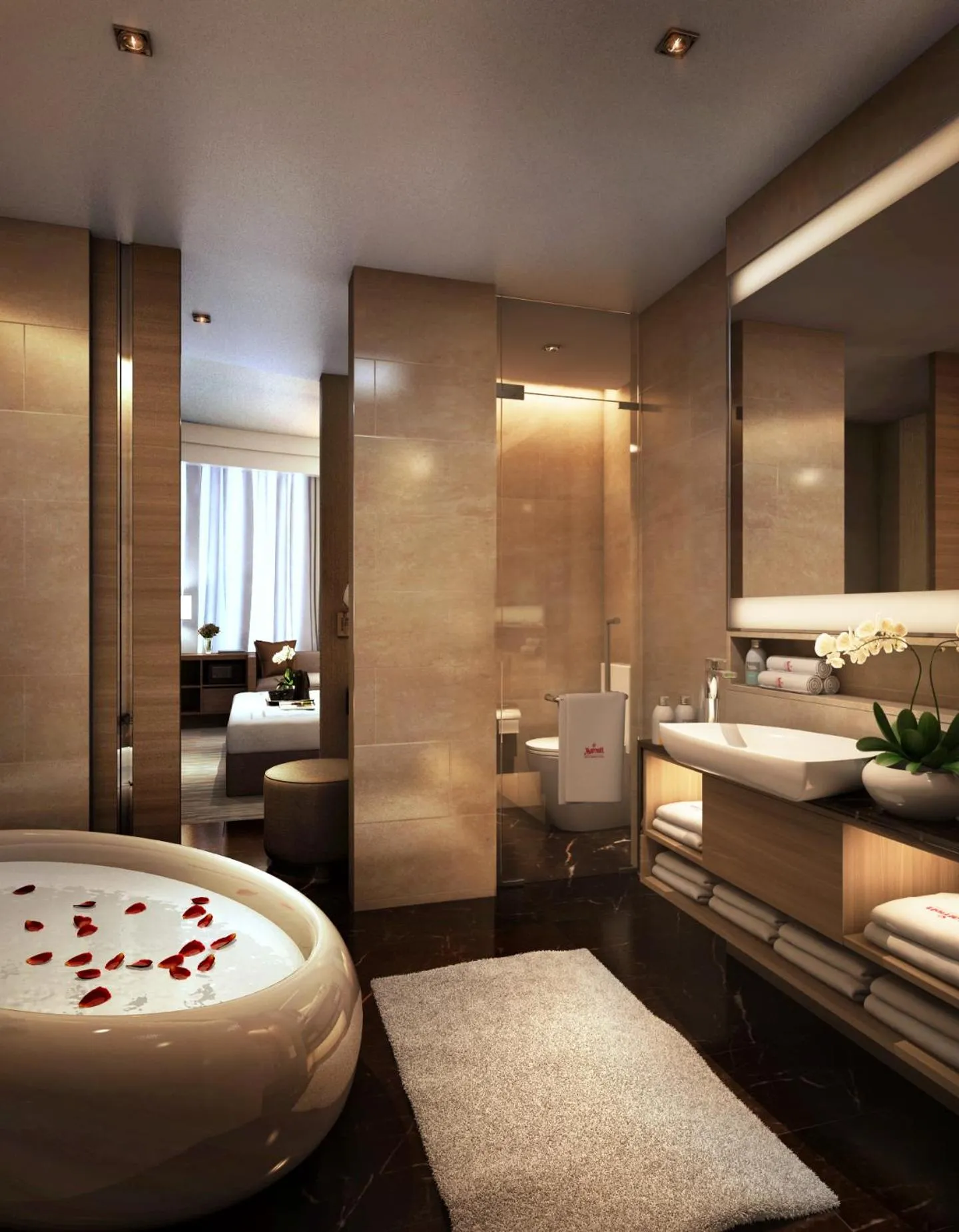 Toilet, Bed in JW Marriott Kuala Lumpur