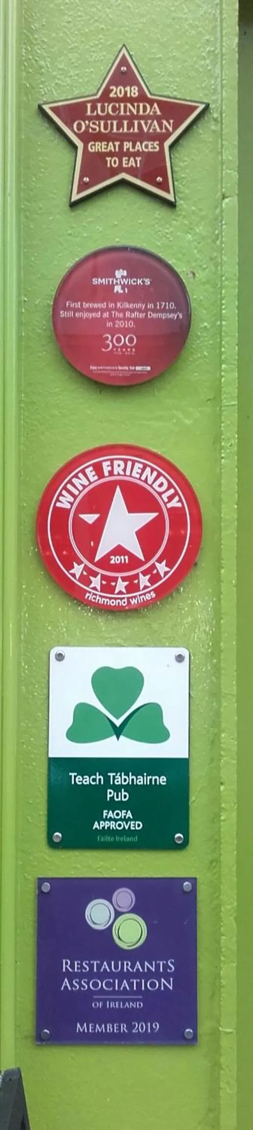 Certificate/Award in The 'Rafter's Gastropub