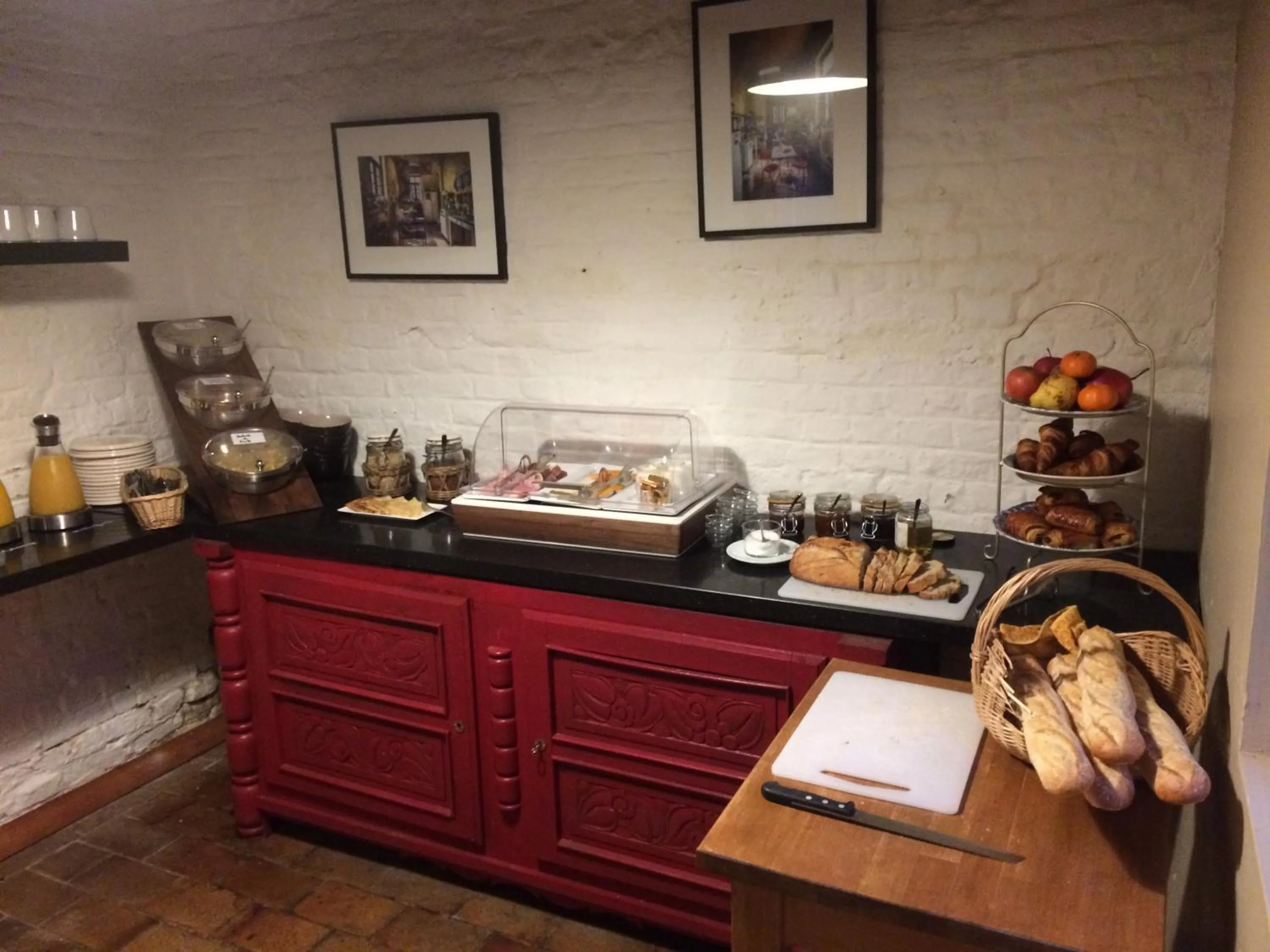 Continental breakfast in La Ferme Blanche, The Originals Relais