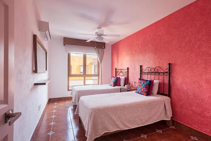 Bed in Casa Lotería -Pueblito Sayulita- Colorful, Family and Relax Experience with Private Parking and Pool
