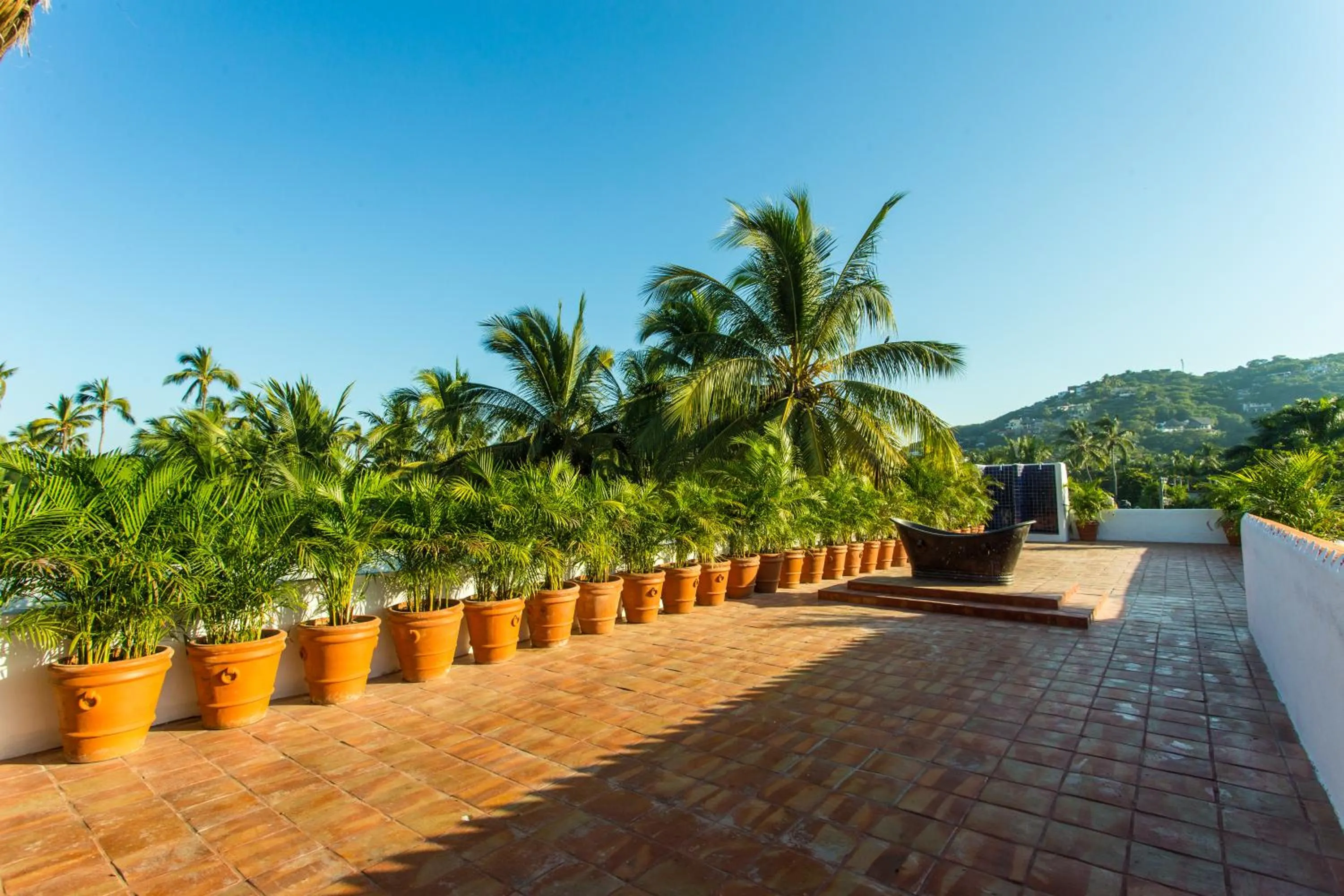 Patio in Casa Lotería -Pueblito Sayulita- Colorful, Family and Relax Experience with Private Parking and Pool