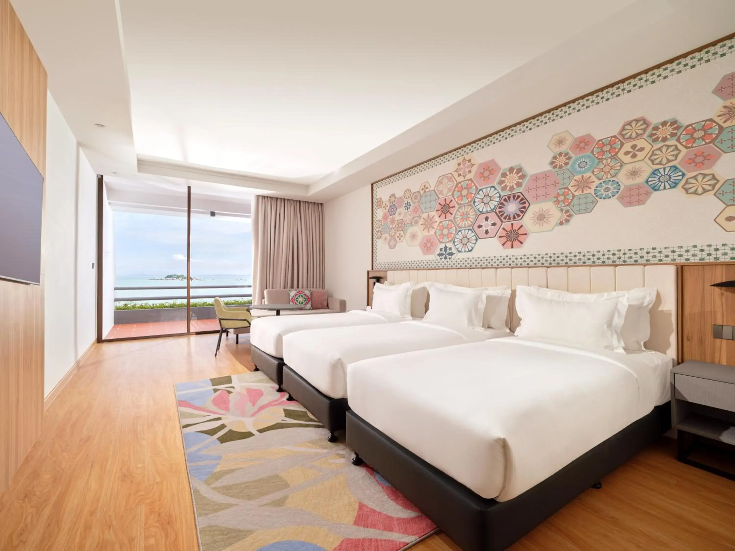 Stylish Terrace Family Twin and One Single in M Social Resort Penang Stylish Terrace Family Twin and One Single in M Social Resort Penang