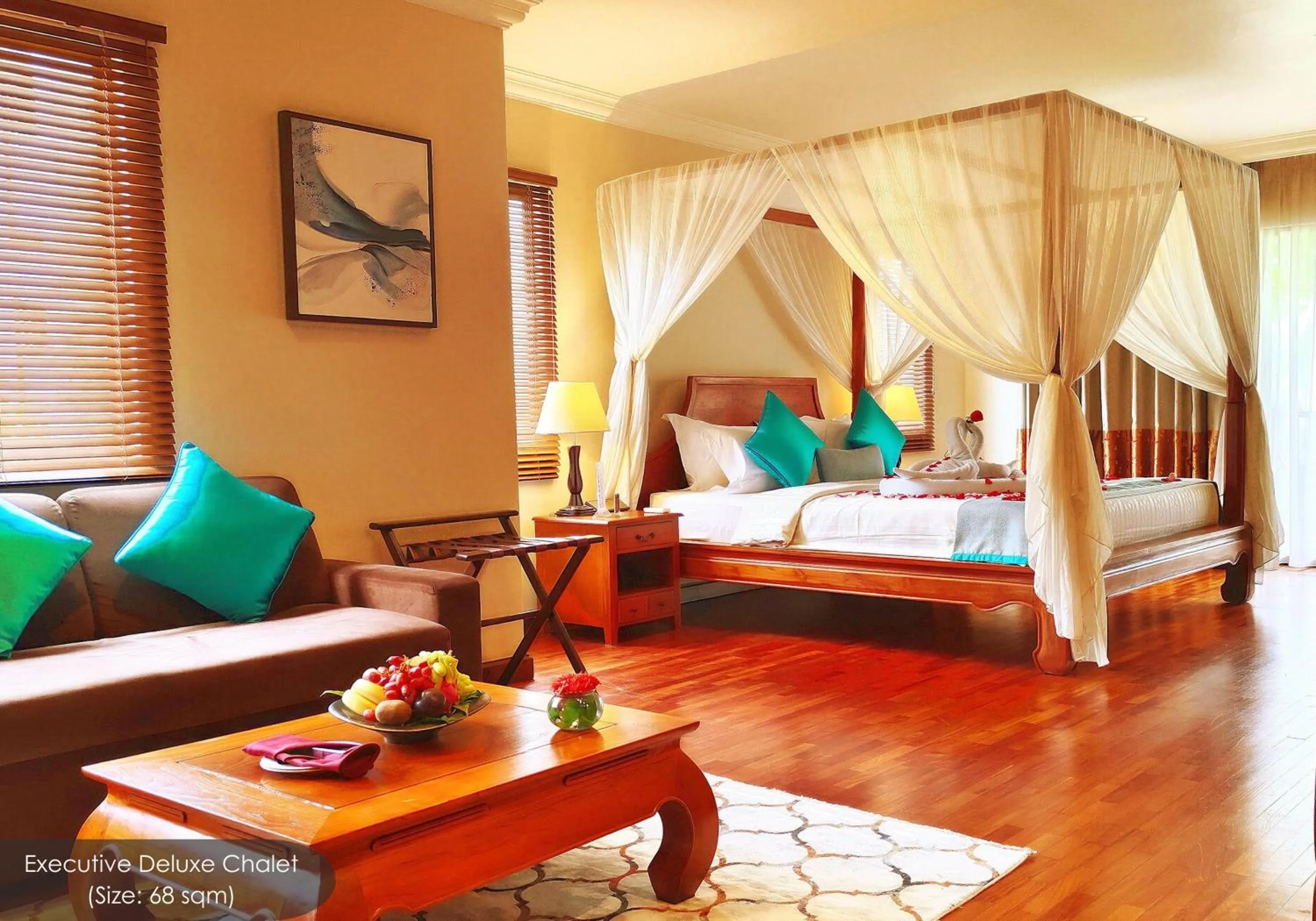 Bed in Cyberview Resort & Spa