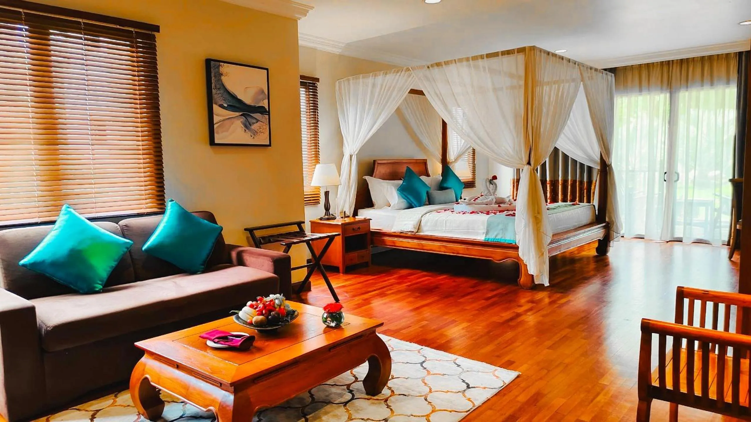 Bed in Cyberview Resort & Spa