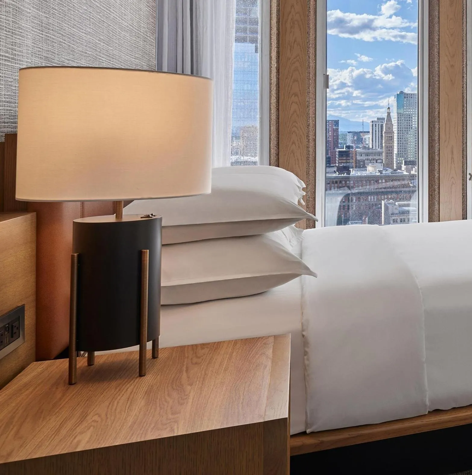 Bed in Sheraton Denver Downtown Hotel