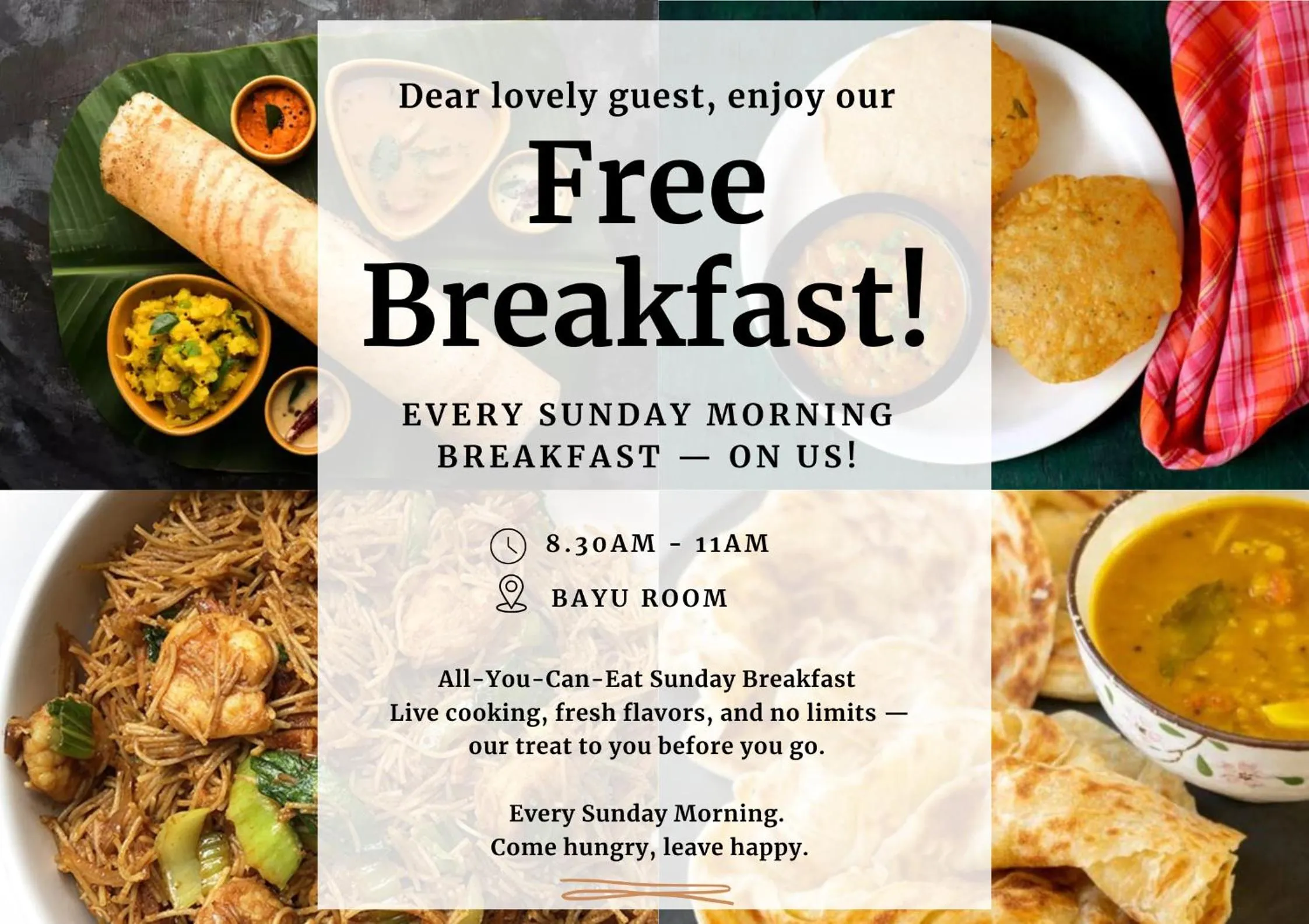 Breakfast in Rainbow Paradise Beach Resort