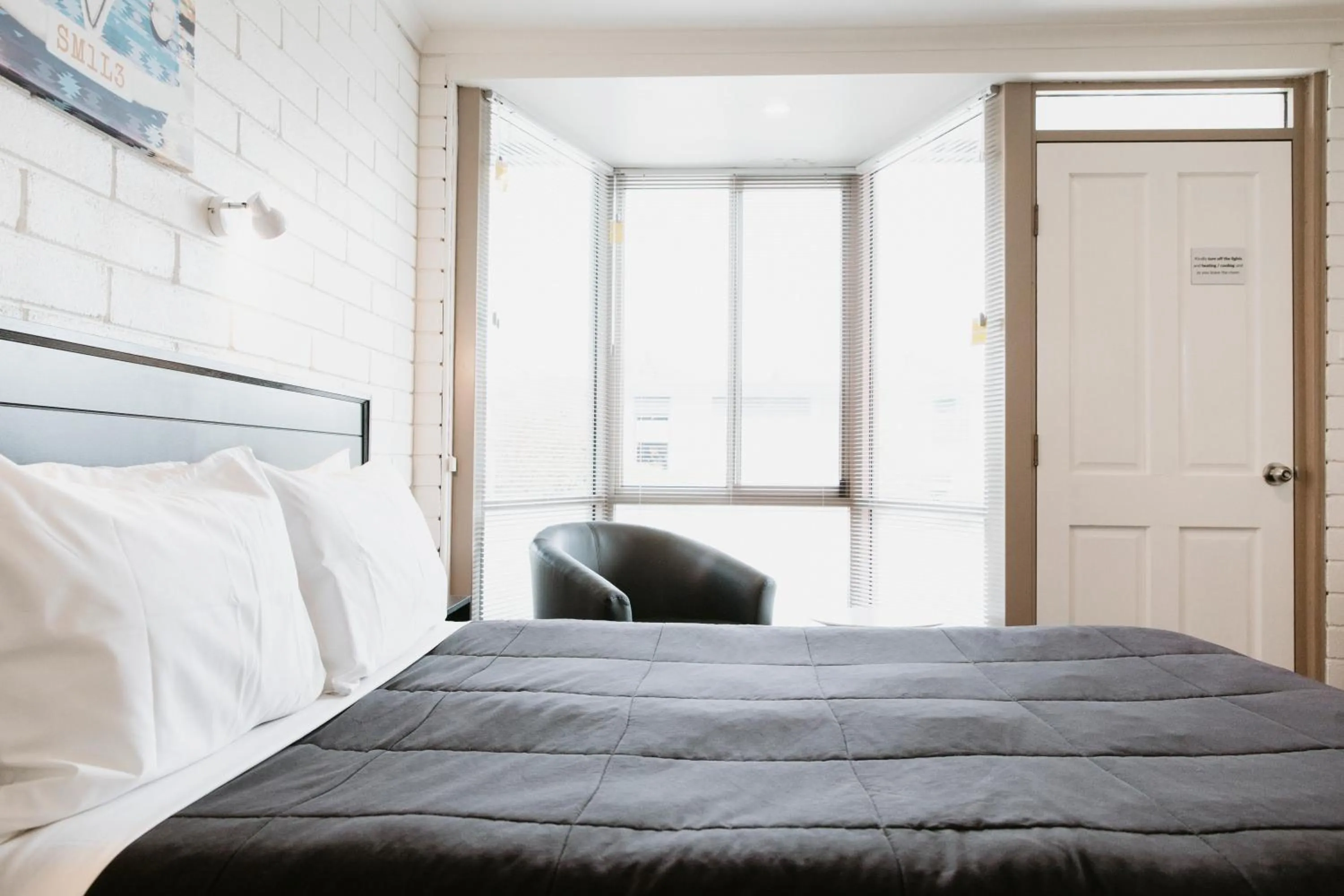 Bed in Anchor Wheel Motel