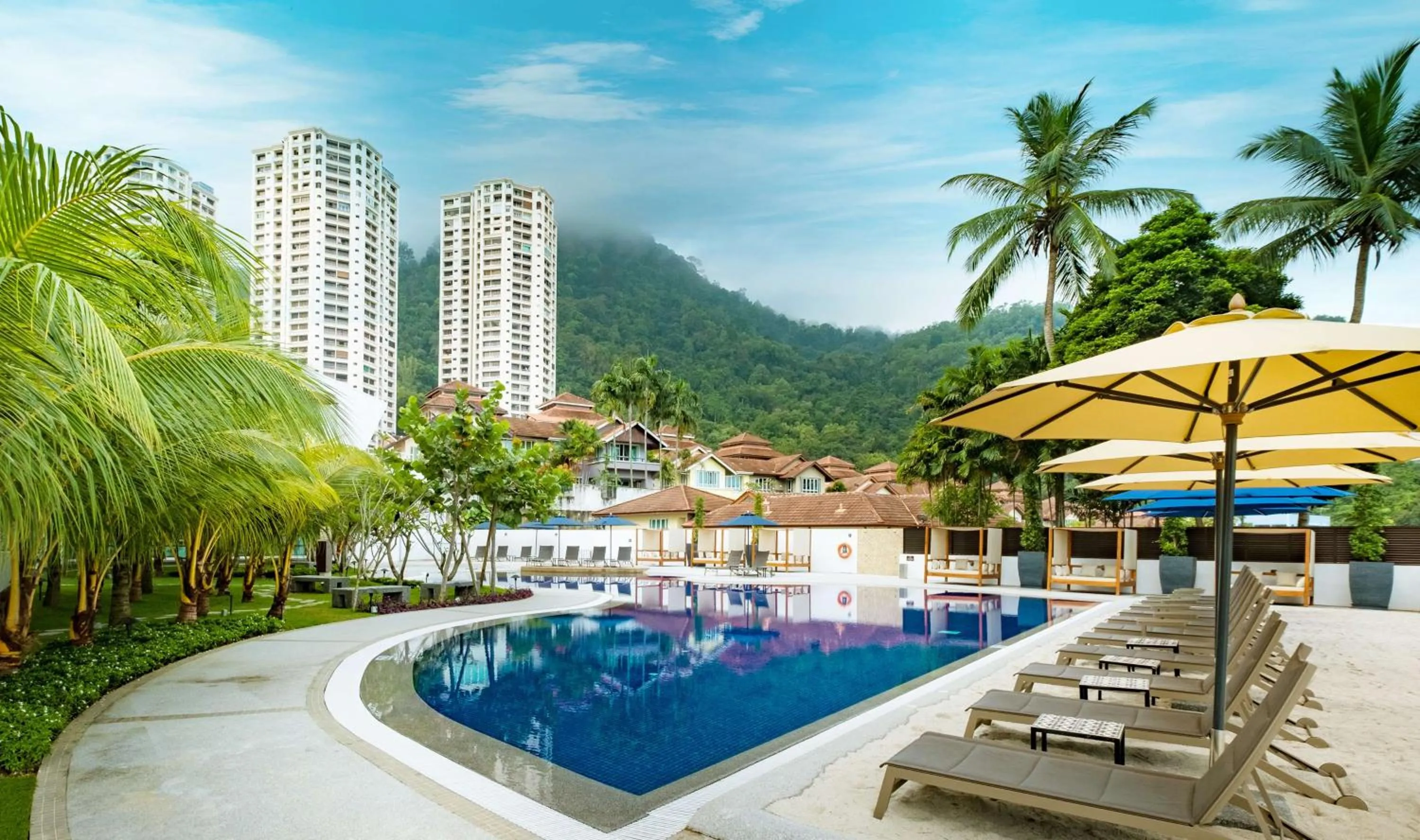 Pool view in DoubleTree Resort by Hilton Hotel Penang