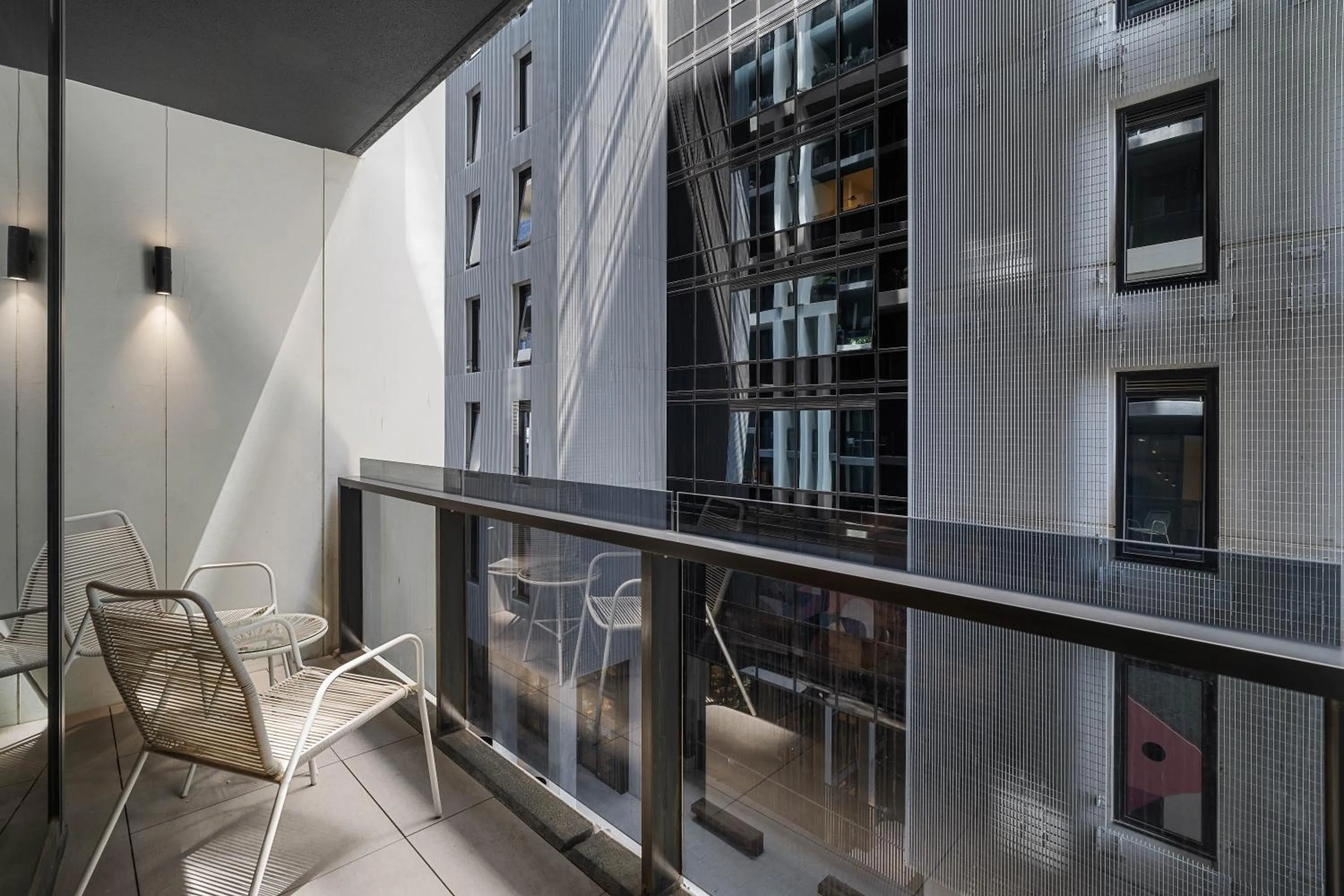 Balcony/Terrace in The Eminence Apartments by CLLIX