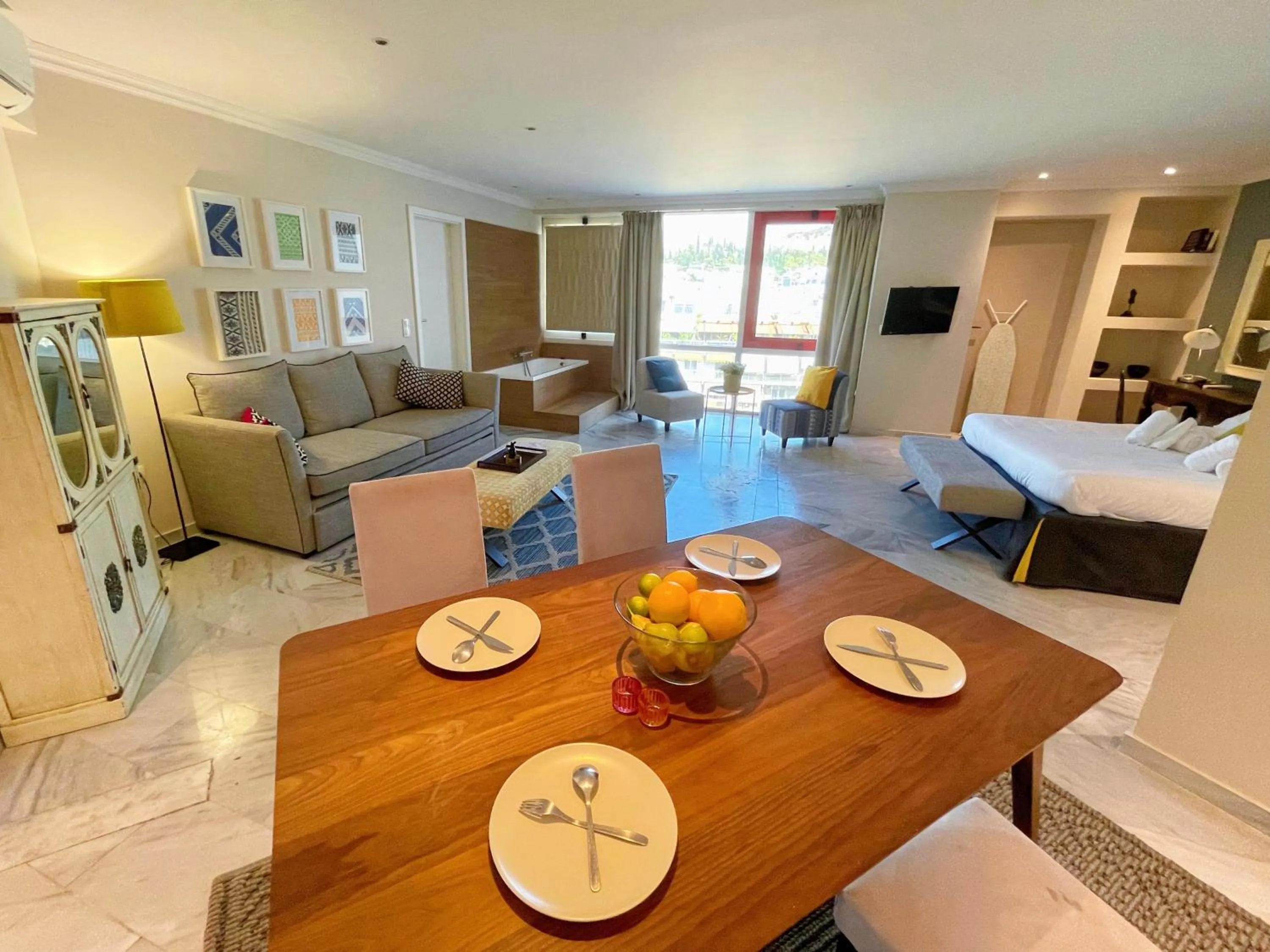 Living room in WSD Baia Acropolis Hotel Apartment