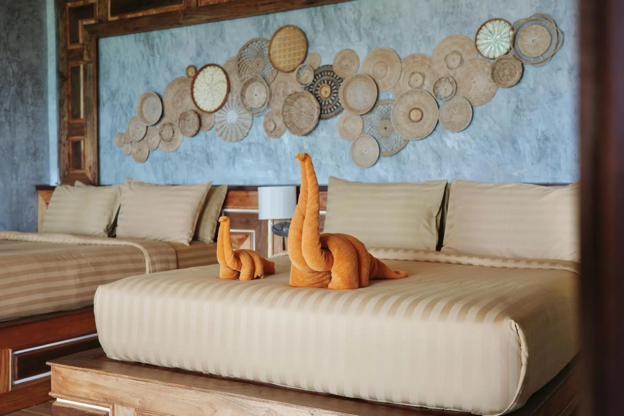 Bed in Phi Phi Relax Beach Resort