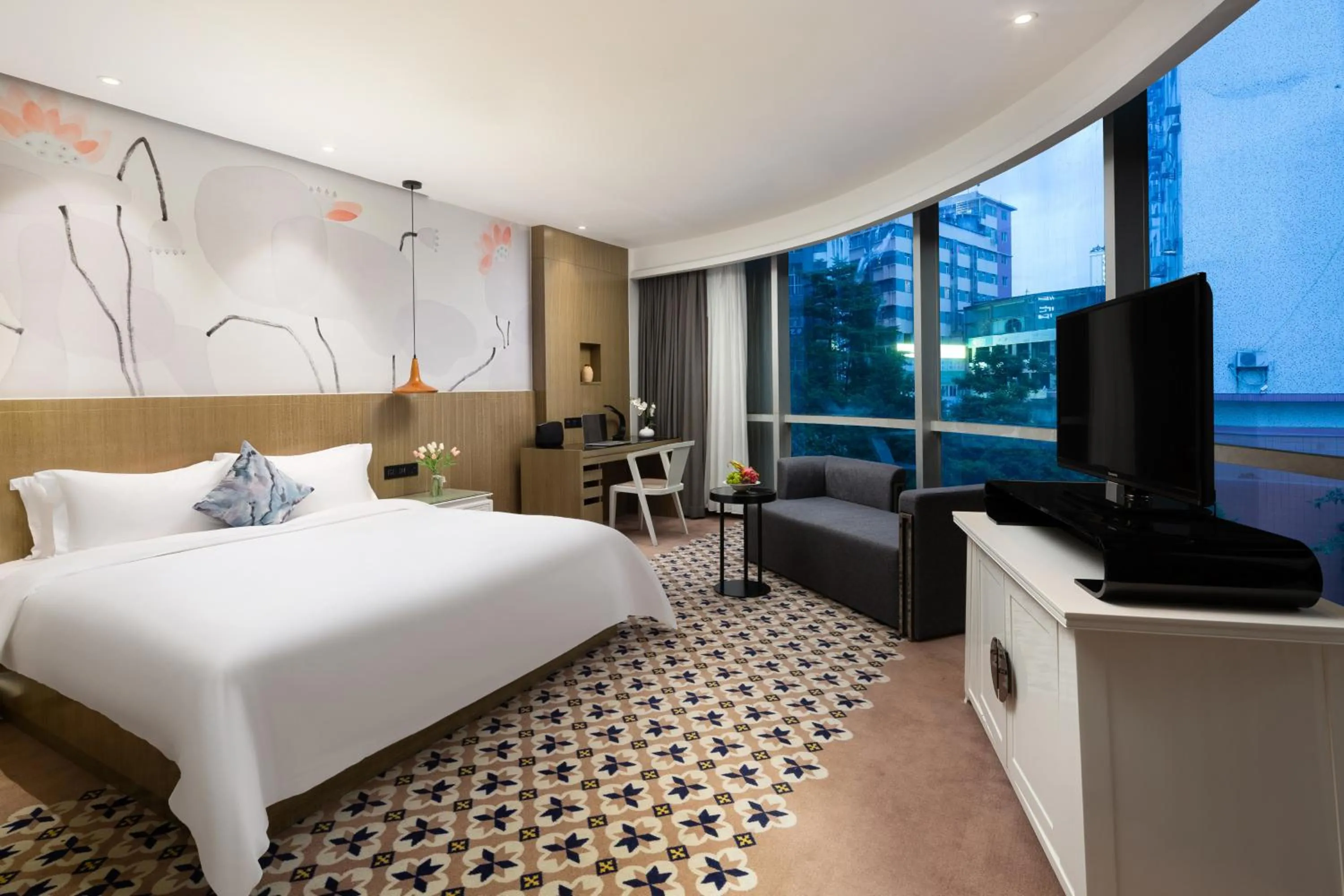 View (from property/room), Bed in Paco Hotel Gangding Metro Guangzhou