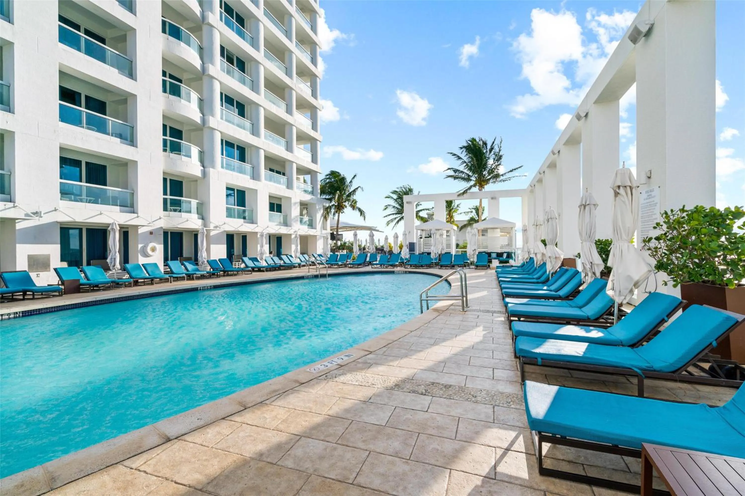 Pool view in Conrad Fort Lauderdale Beach